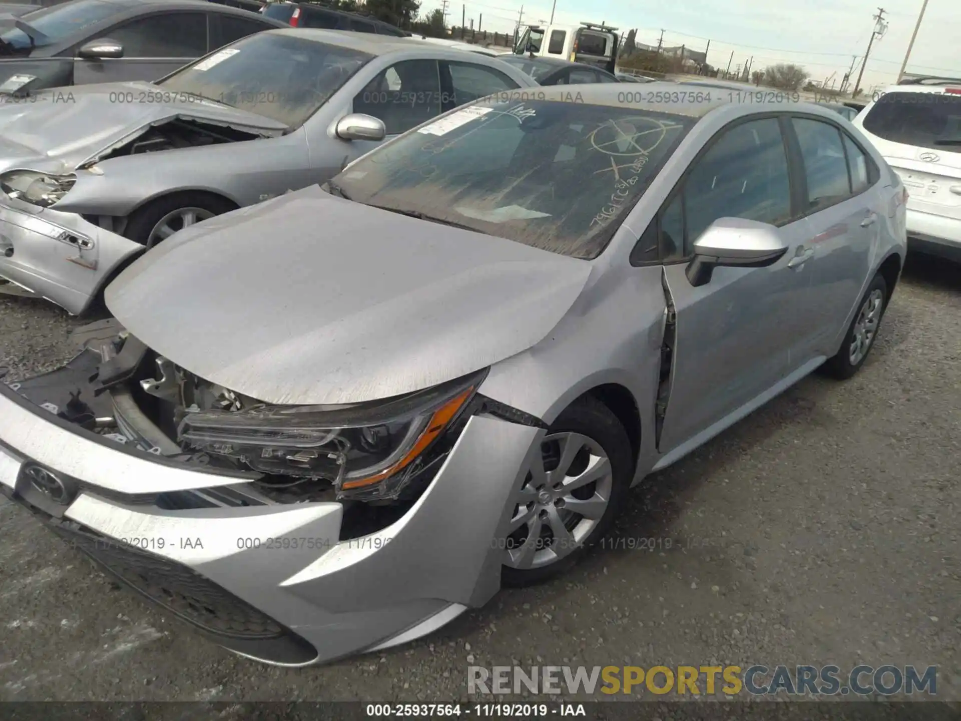 2 Photograph of a damaged car 5YFEPRAE8LP033080 TOYOTA COROLLA 2020