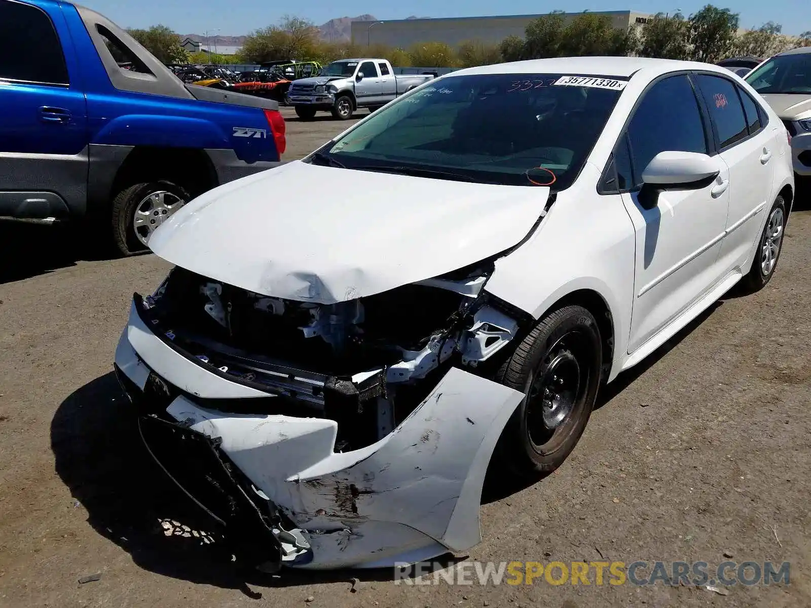 2 Photograph of a damaged car 5YFEPRAE8LP036318 TOYOTA COROLLA 2020