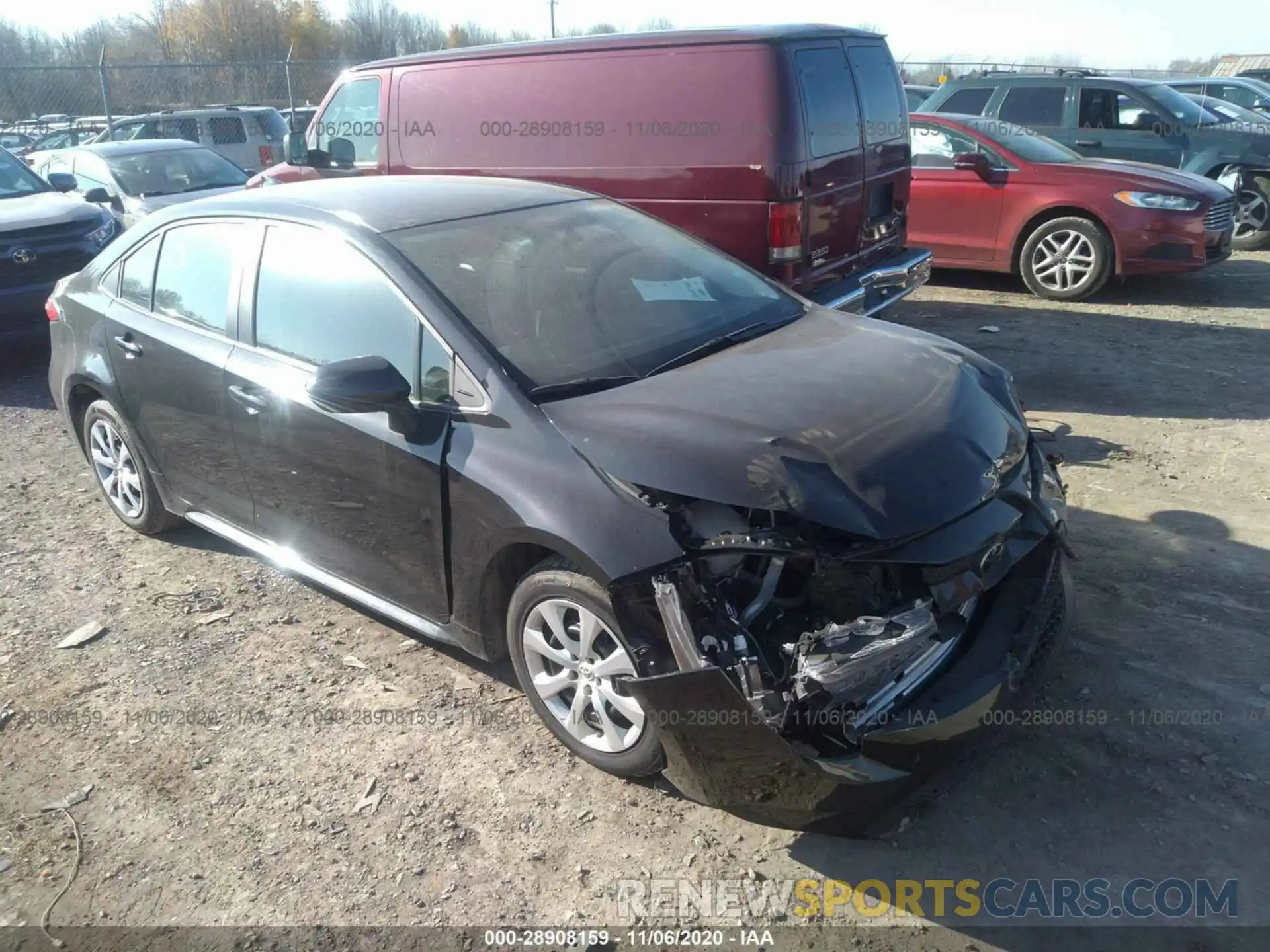 1 Photograph of a damaged car 5YFEPRAE8LP039462 TOYOTA COROLLA 2020