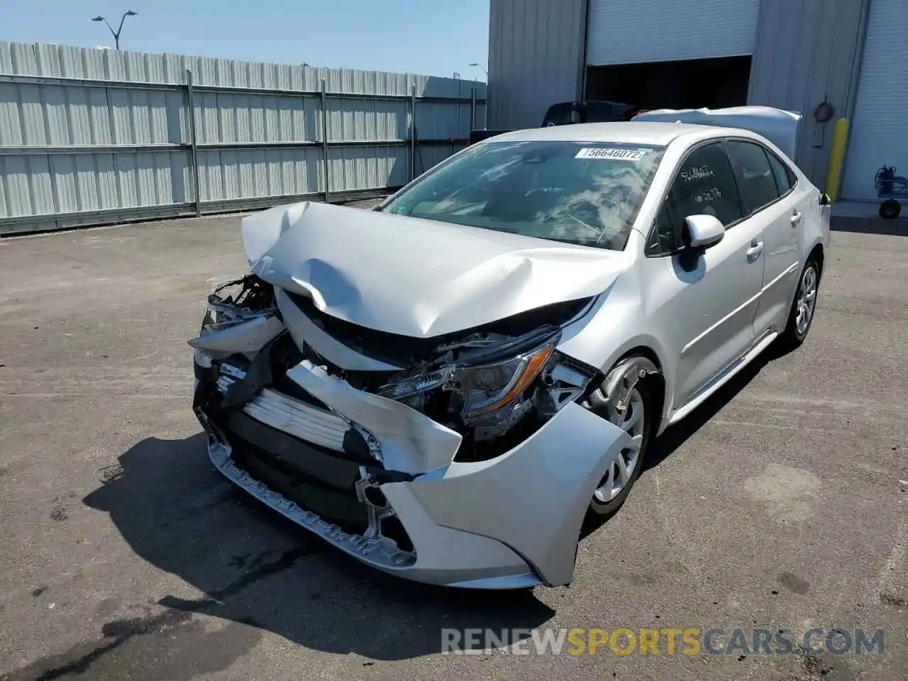 2 Photograph of a damaged car 5YFEPRAE8LP041616 TOYOTA COROLLA 2020