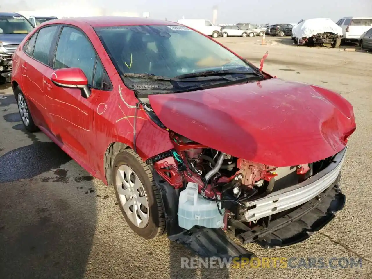 1 Photograph of a damaged car 5YFEPRAE8LP049084 TOYOTA COROLLA 2020