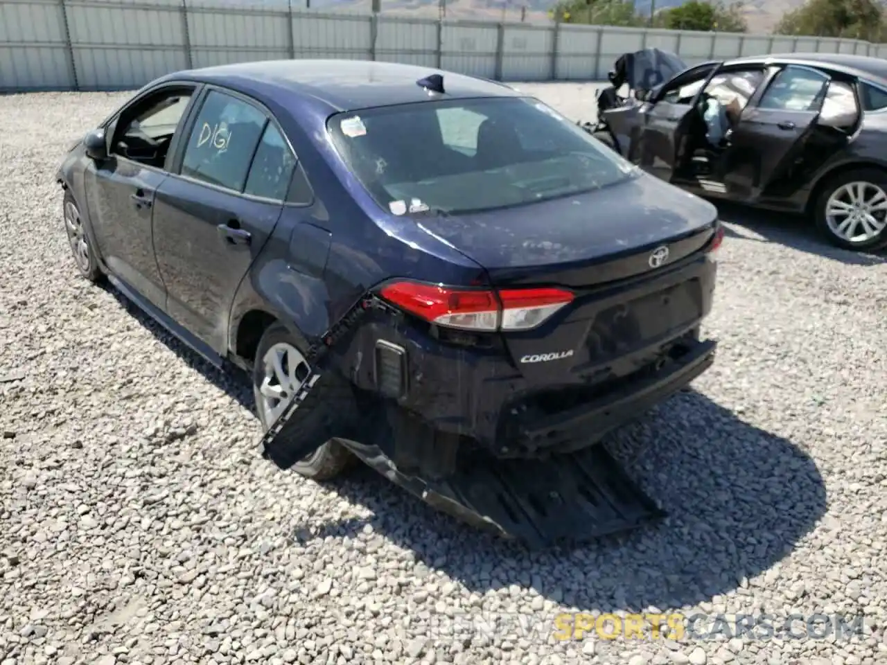 3 Фотография поврежденного автомобиля 5YFEPRAE8LP051501 TOYOTA COROLLA 2020