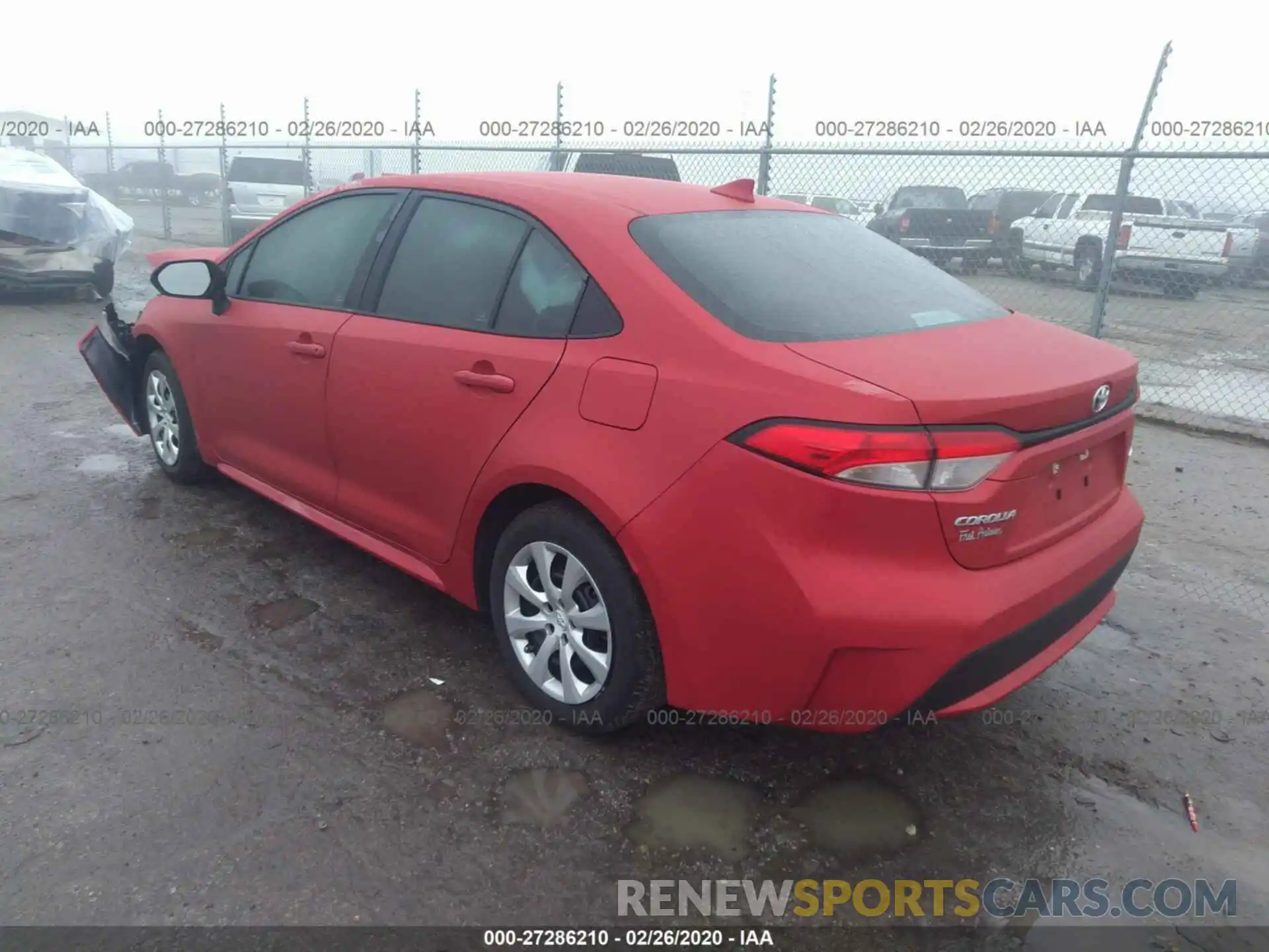 3 Photograph of a damaged car 5YFEPRAE8LP052308 TOYOTA COROLLA 2020