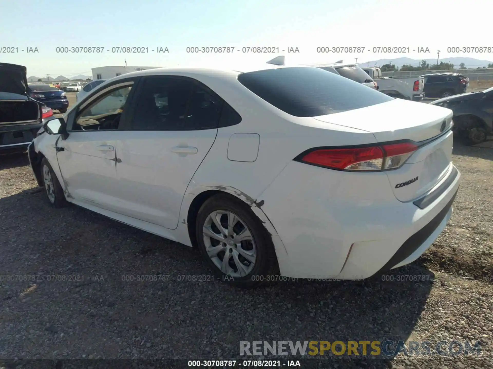 3 Photograph of a damaged car 5YFEPRAE8LP052423 TOYOTA COROLLA 2020