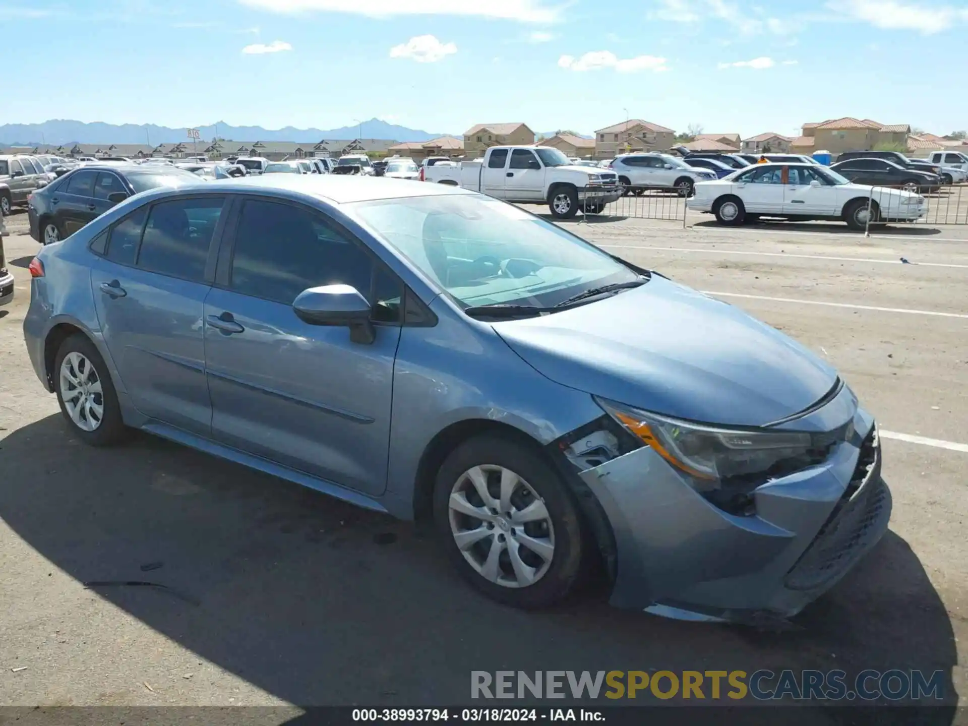 1 Photograph of a damaged car 5YFEPRAE8LP053359 TOYOTA COROLLA 2020