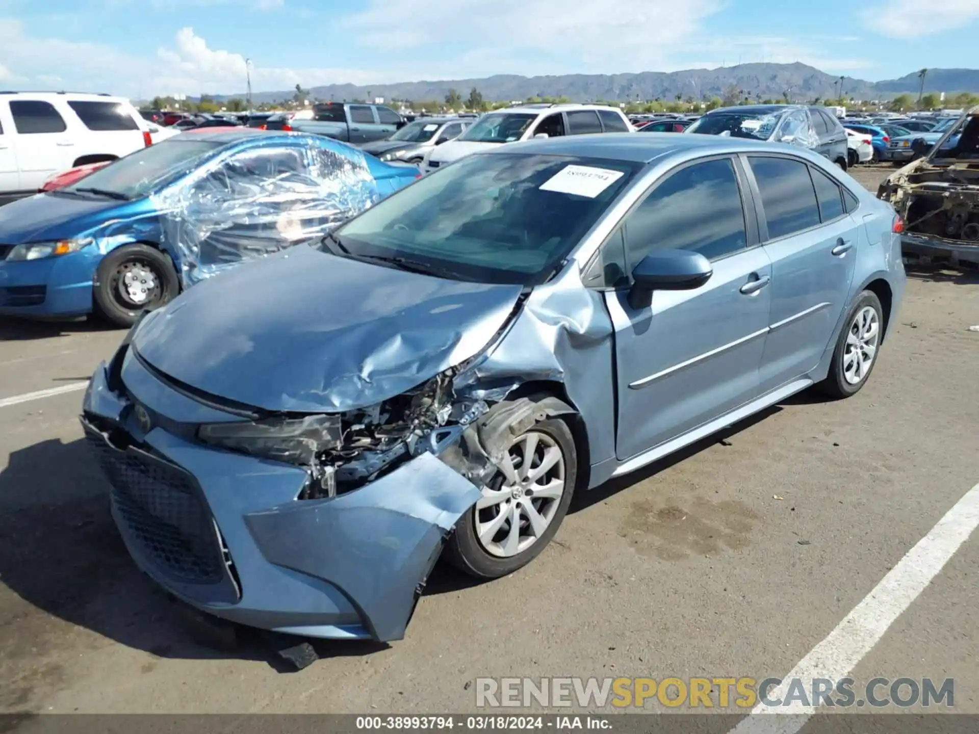 2 Photograph of a damaged car 5YFEPRAE8LP053359 TOYOTA COROLLA 2020