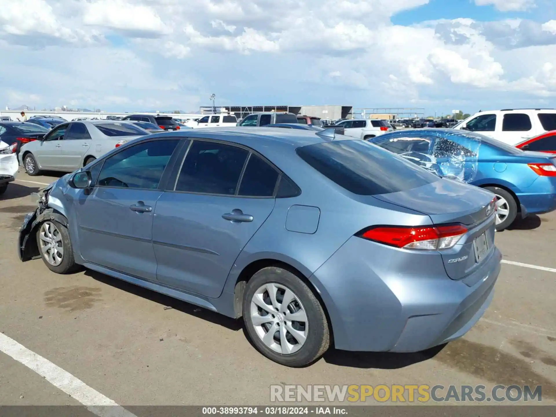 3 Photograph of a damaged car 5YFEPRAE8LP053359 TOYOTA COROLLA 2020