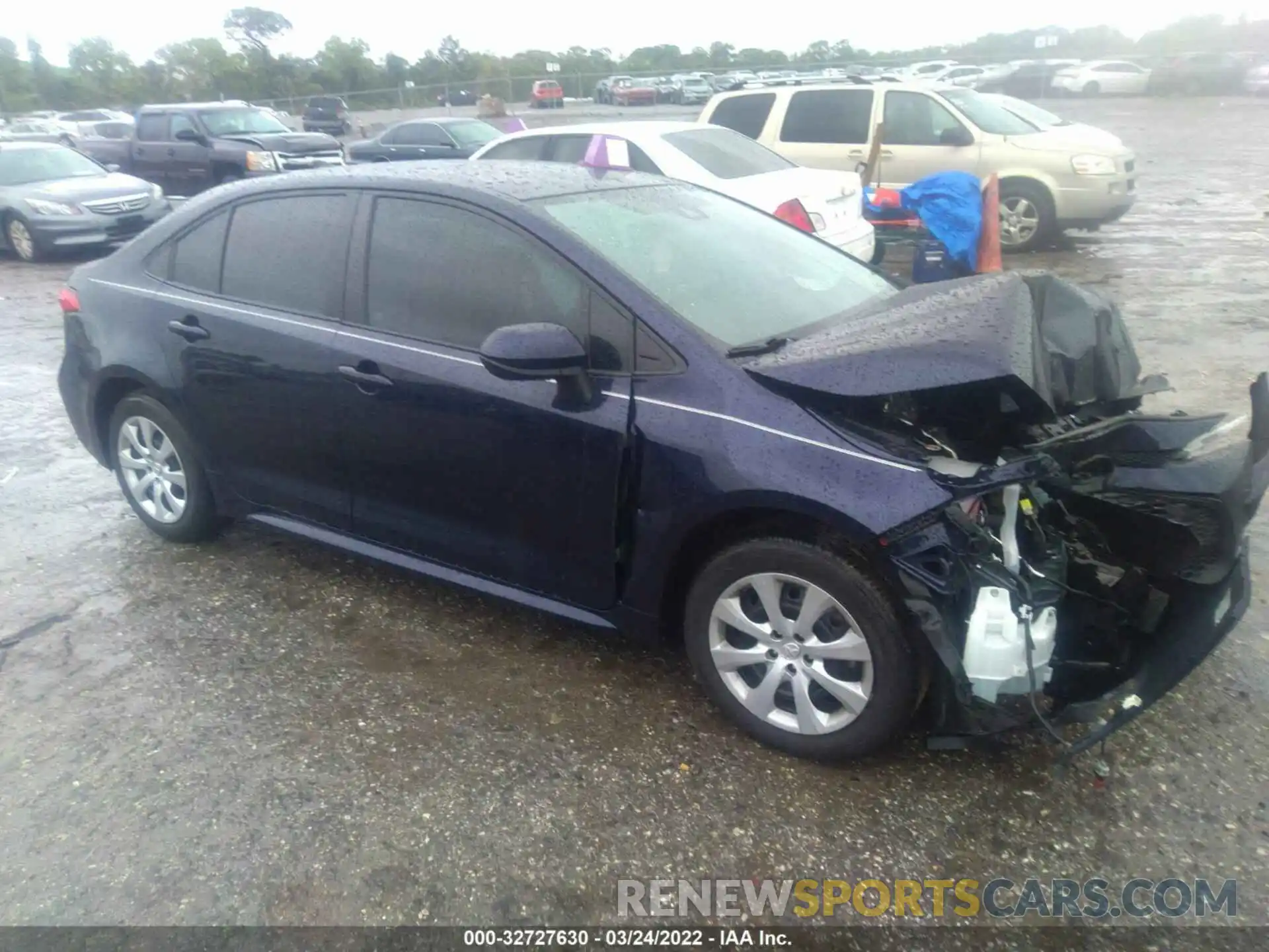 1 Photograph of a damaged car 5YFEPRAE8LP053801 TOYOTA COROLLA 2020