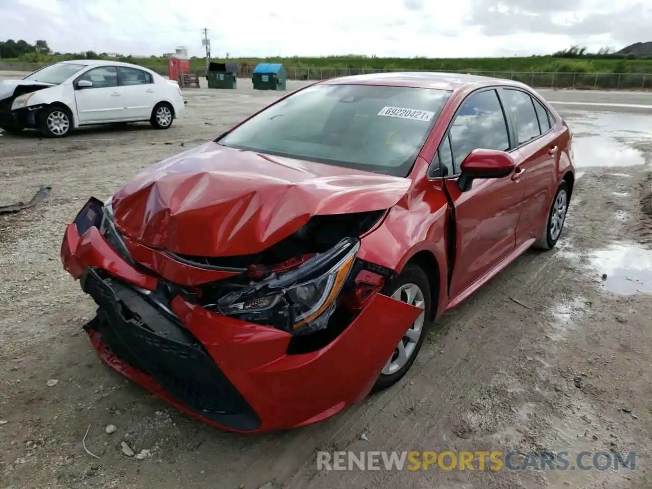 2 Photograph of a damaged car 5YFEPRAE8LP054396 TOYOTA COROLLA 2020