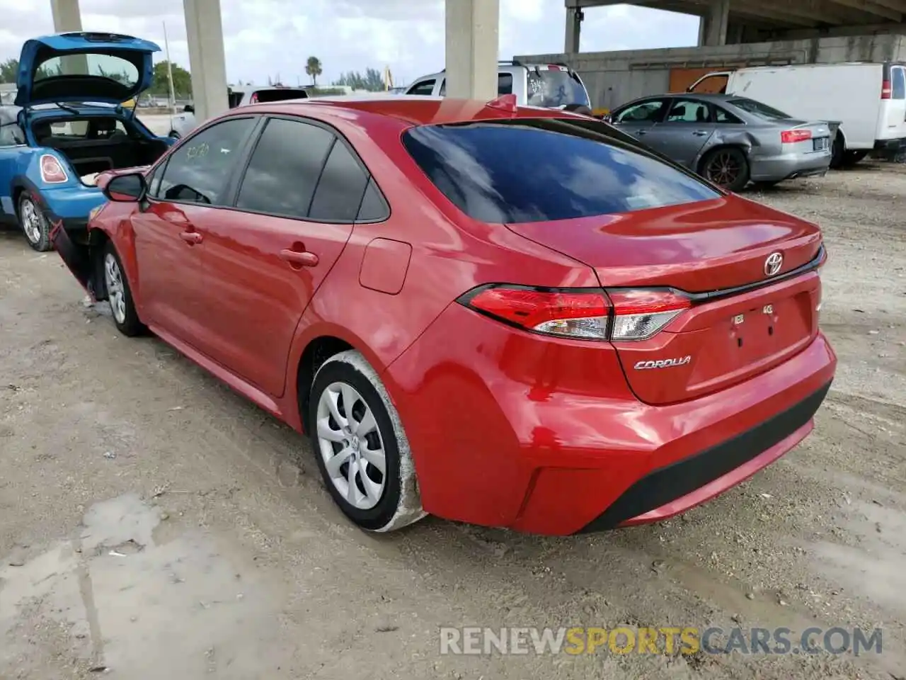 3 Photograph of a damaged car 5YFEPRAE8LP054396 TOYOTA COROLLA 2020