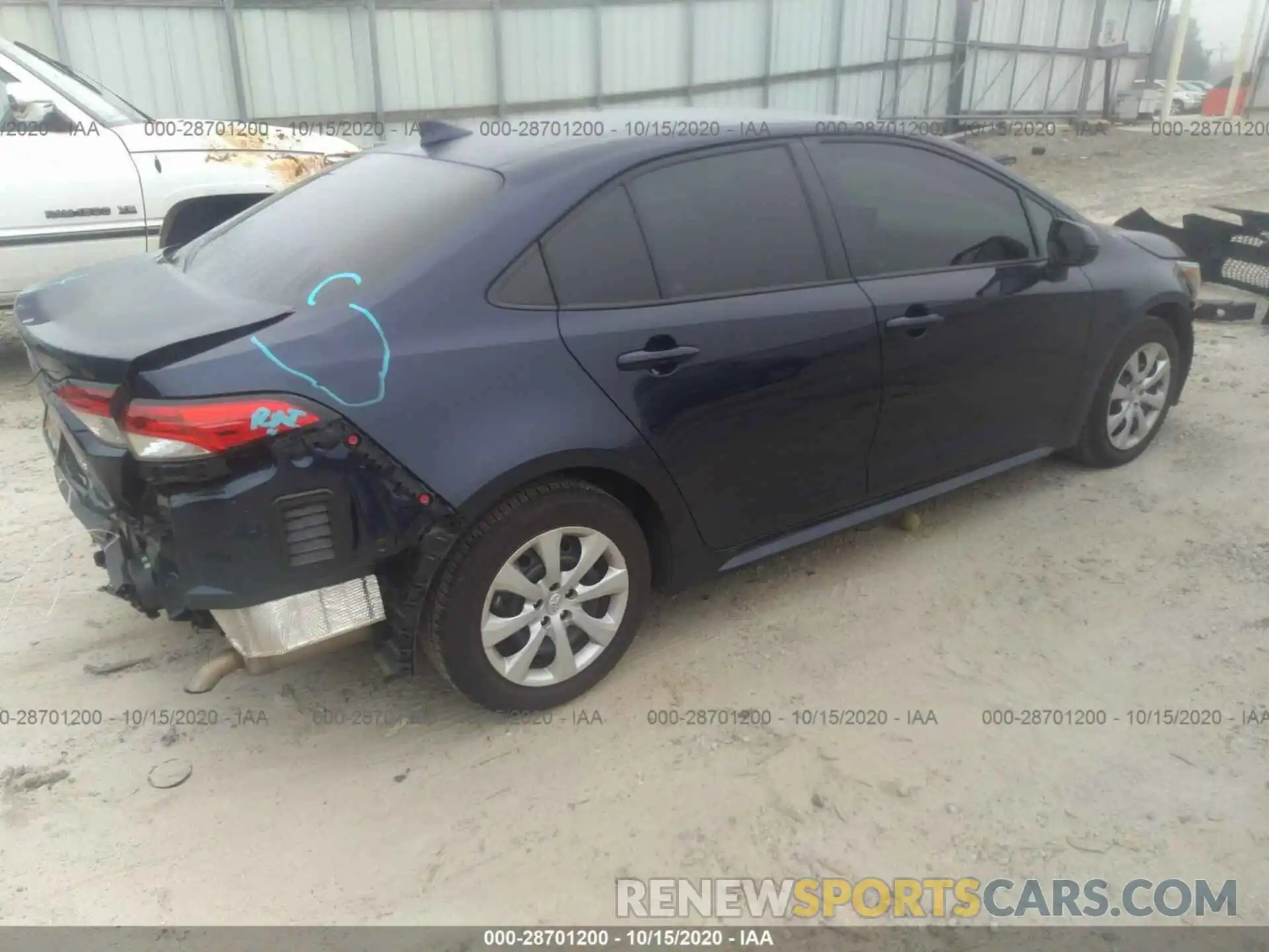 4 Photograph of a damaged car 5YFEPRAE8LP055368 TOYOTA COROLLA 2020