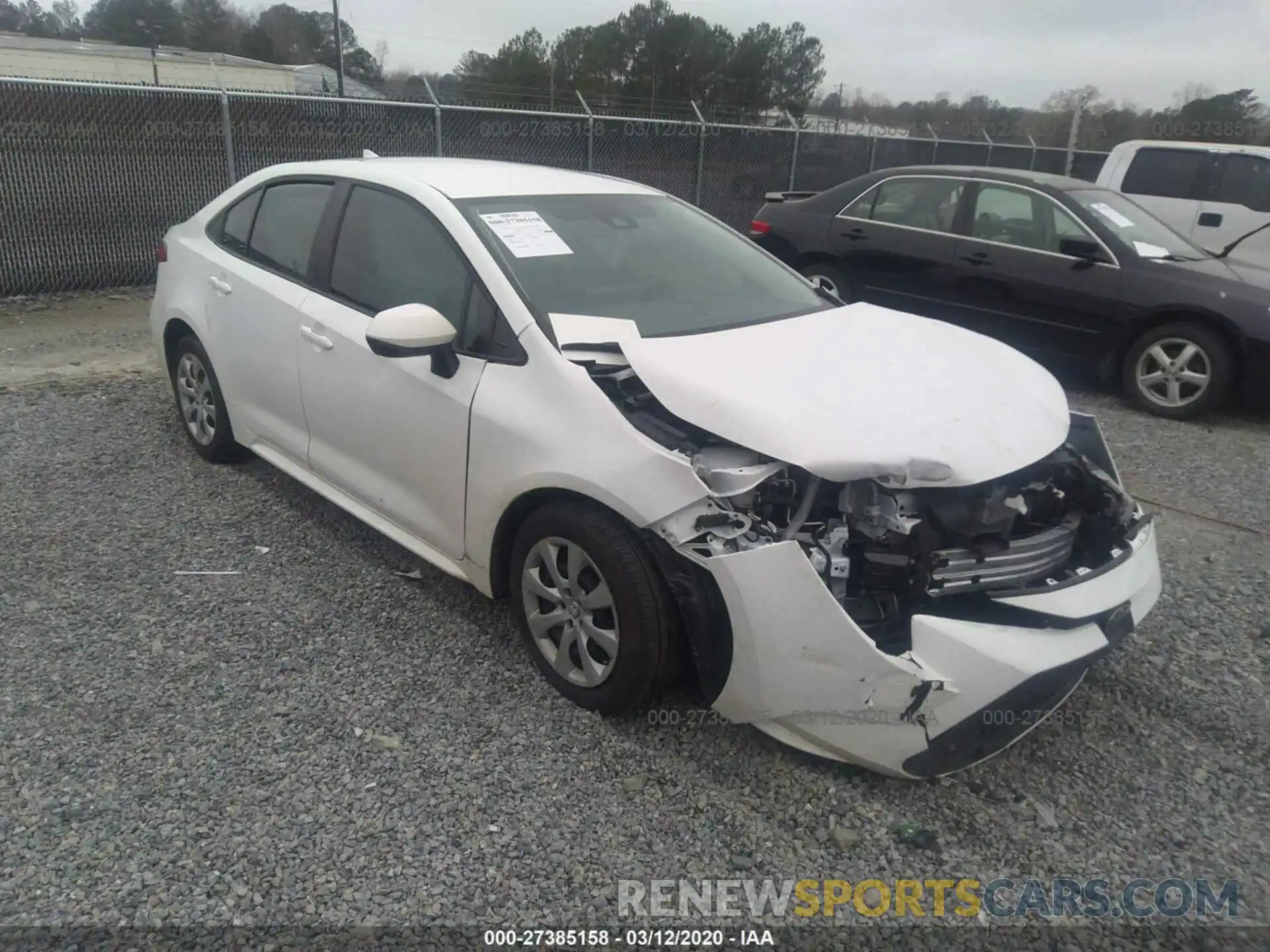 1 Photograph of a damaged car 5YFEPRAE8LP055998 TOYOTA COROLLA 2020