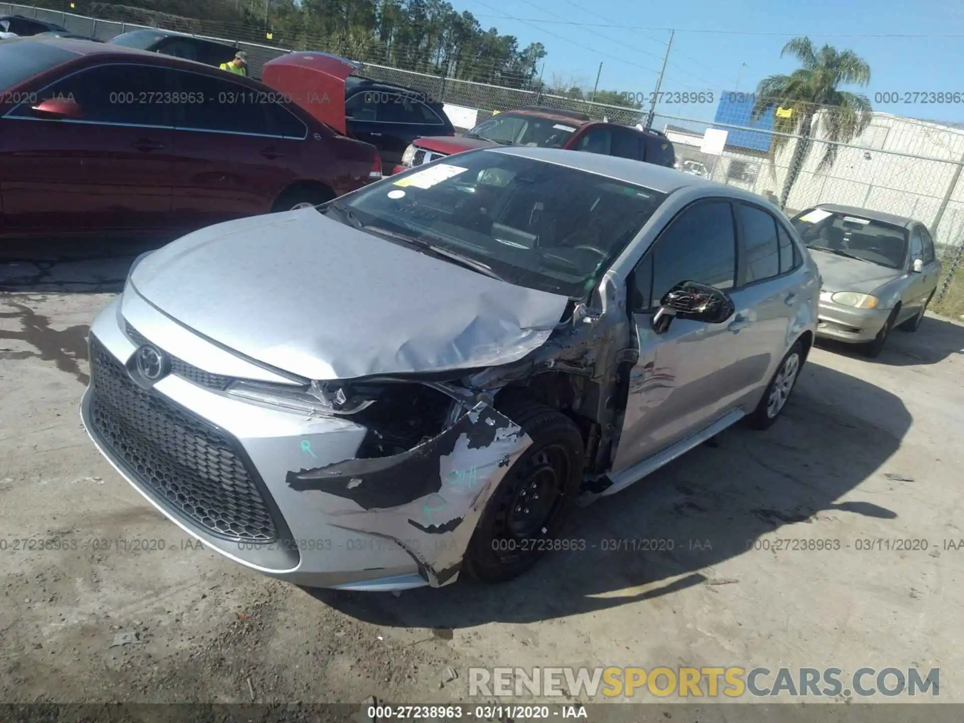 2 Photograph of a damaged car 5YFEPRAE8LP057329 TOYOTA COROLLA 2020