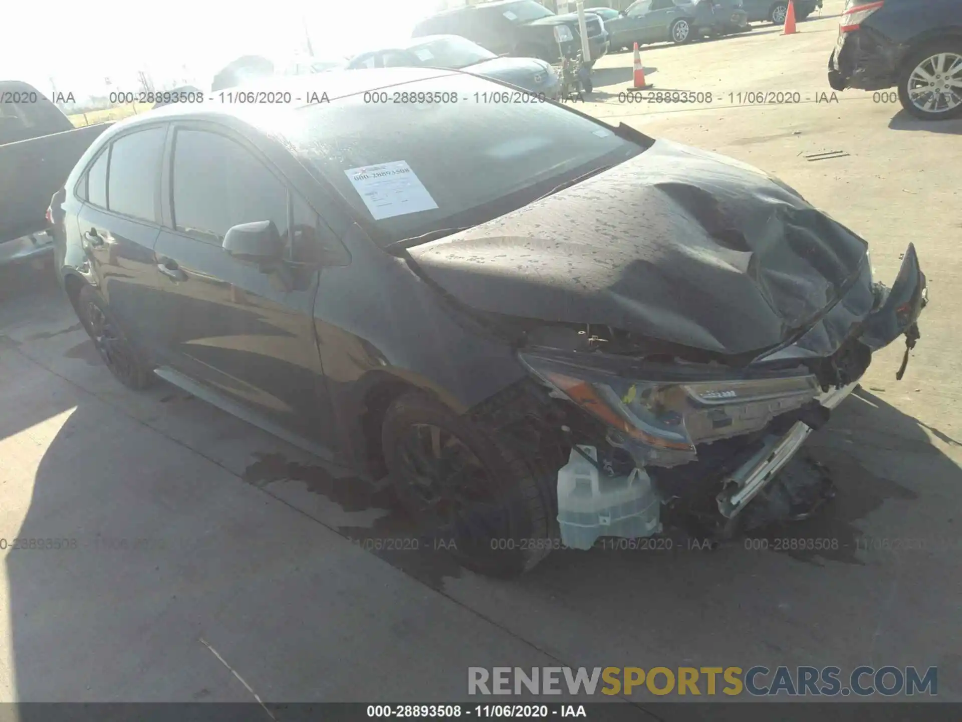 1 Photograph of a damaged car 5YFEPRAE8LP057444 TOYOTA COROLLA 2020