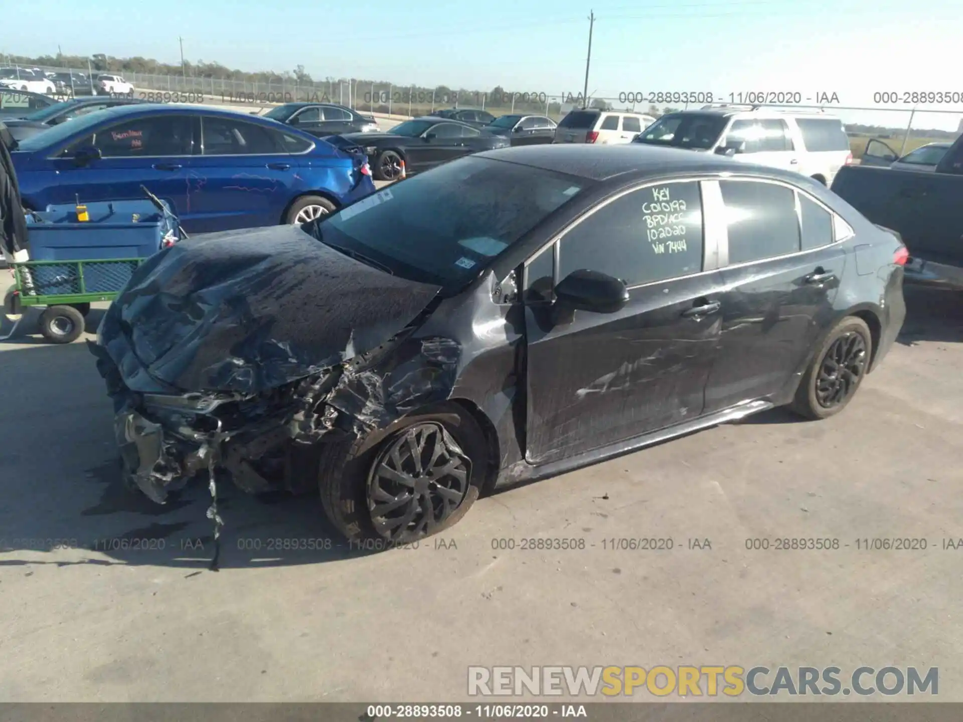 2 Photograph of a damaged car 5YFEPRAE8LP057444 TOYOTA COROLLA 2020