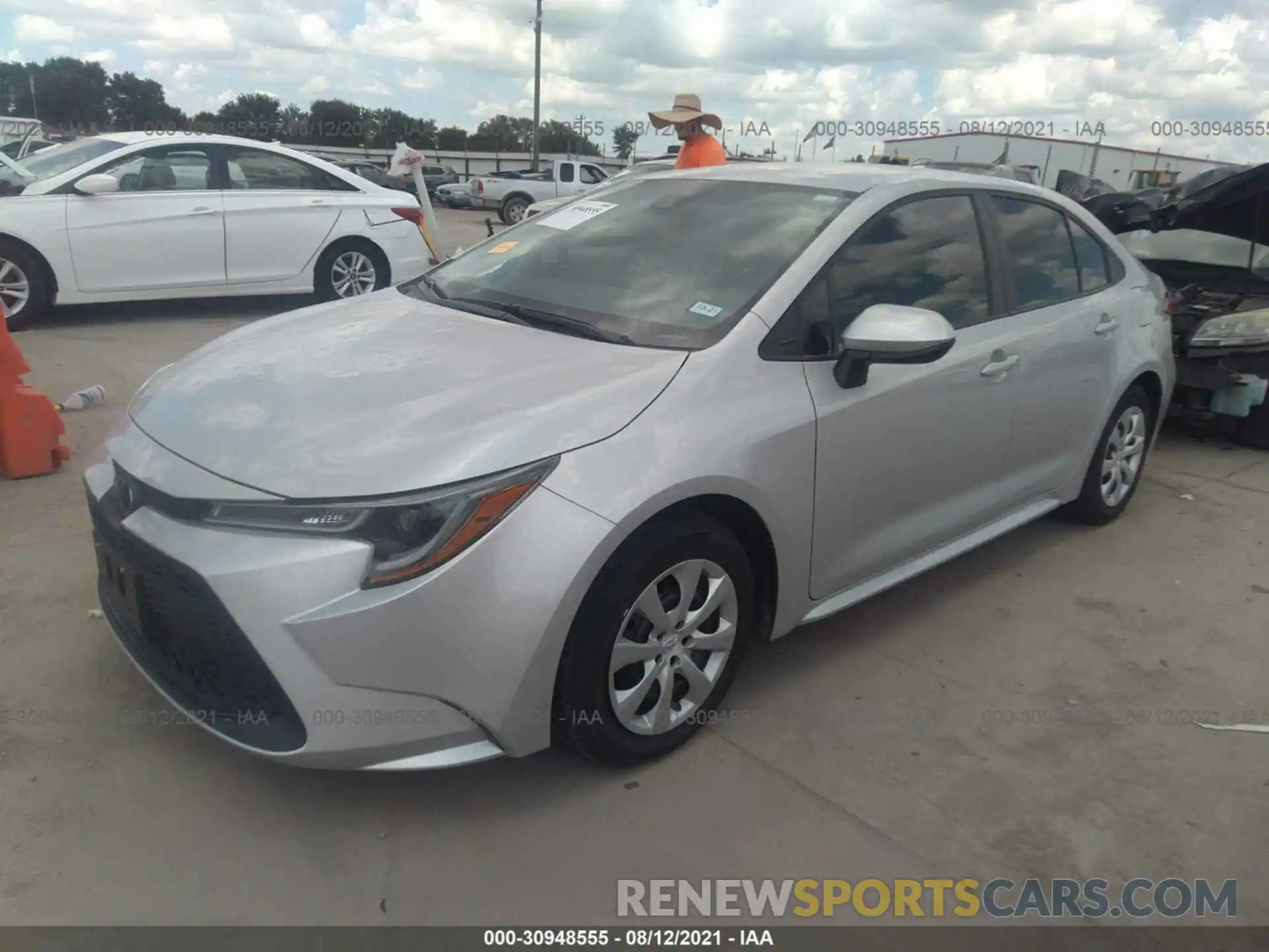 2 Photograph of a damaged car 5YFEPRAE8LP057508 TOYOTA COROLLA 2020