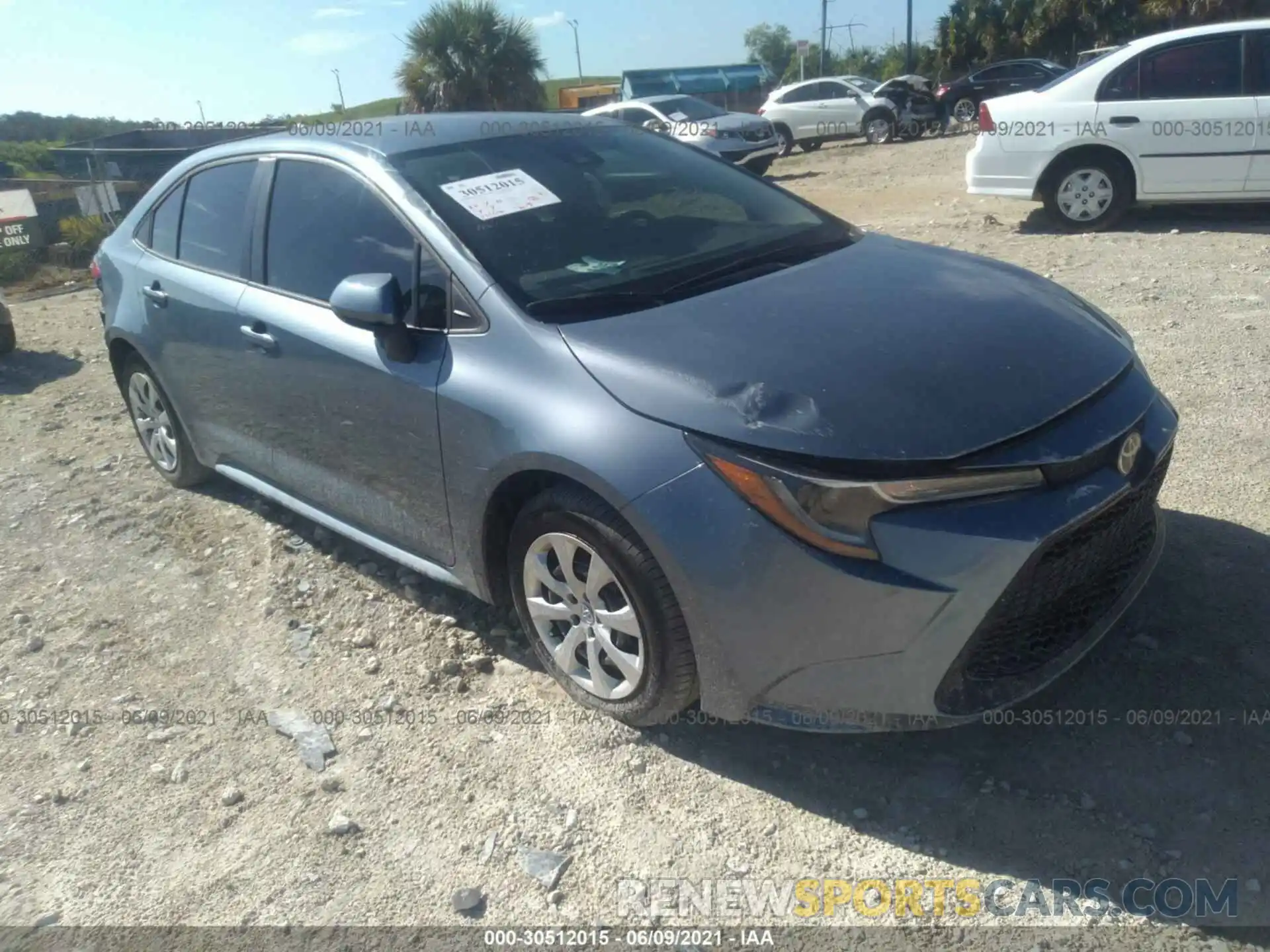 1 Photograph of a damaged car 5YFEPRAE8LP058478 TOYOTA COROLLA 2020