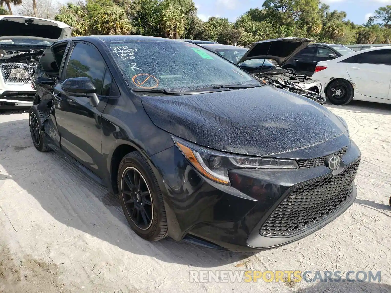 1 Photograph of a damaged car 5YFEPRAE8LP059243 TOYOTA COROLLA 2020