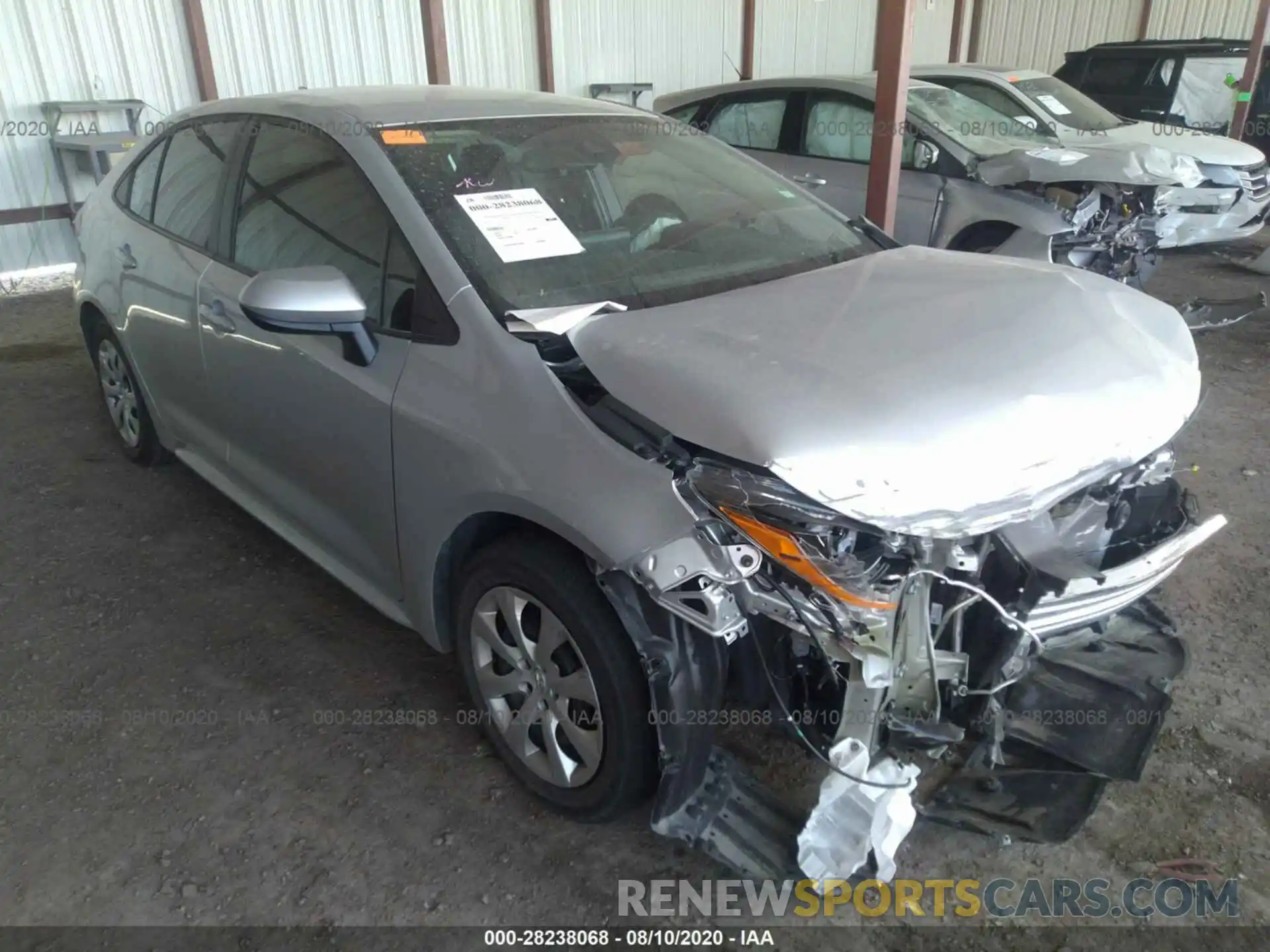 1 Photograph of a damaged car 5YFEPRAE8LP065575 TOYOTA COROLLA 2020