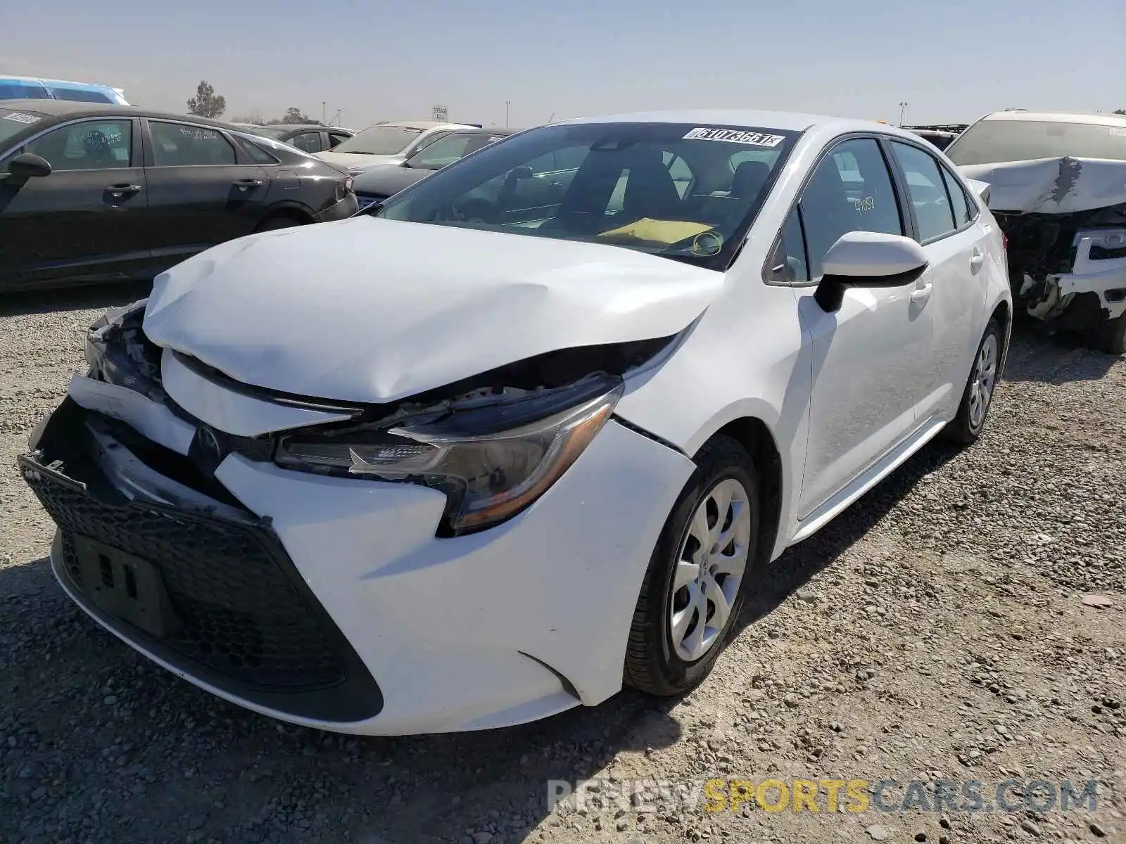 2 Photograph of a damaged car 5YFEPRAE8LP065723 TOYOTA COROLLA 2020