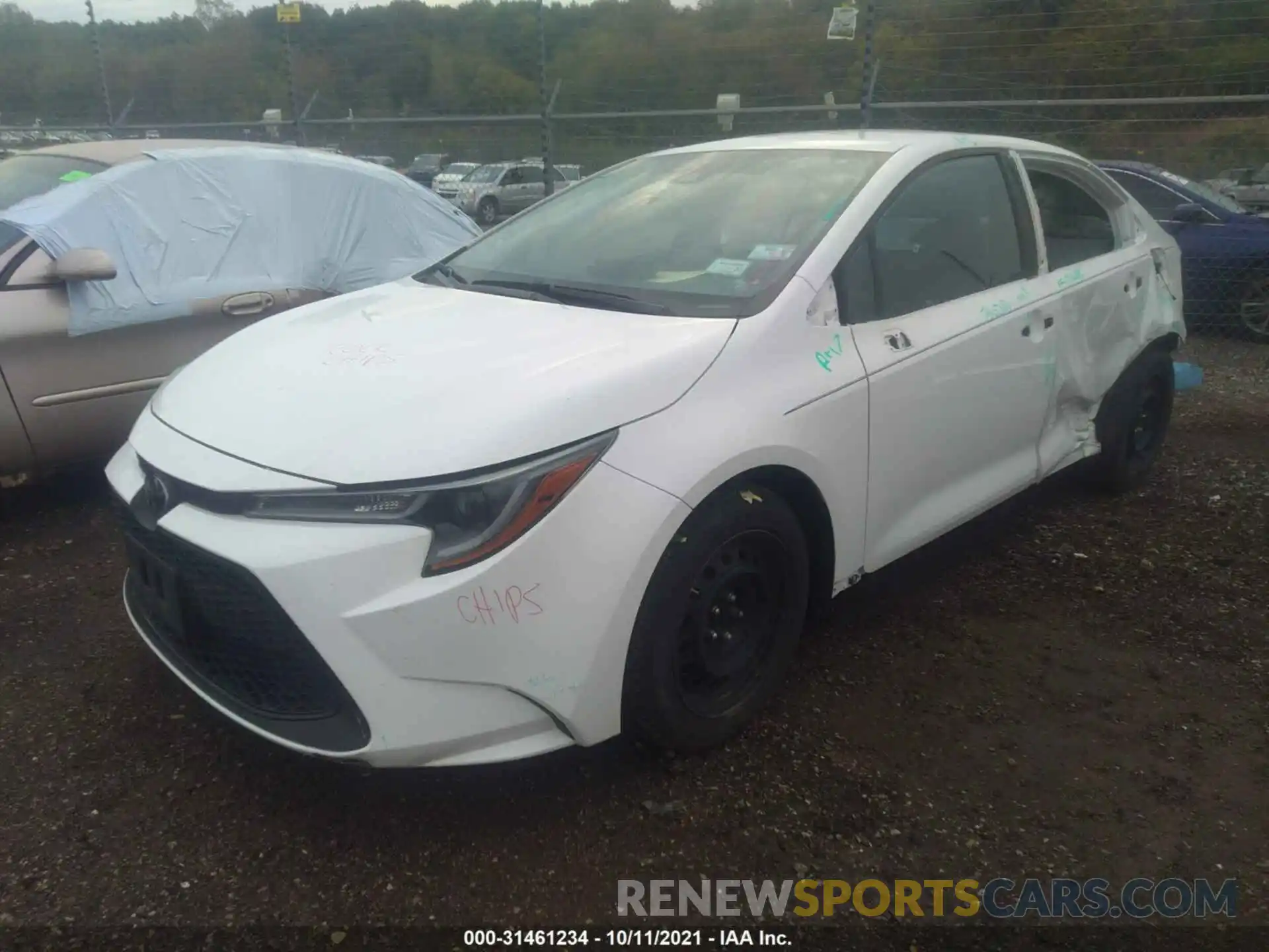 2 Photograph of a damaged car 5YFEPRAE8LP066113 TOYOTA COROLLA 2020