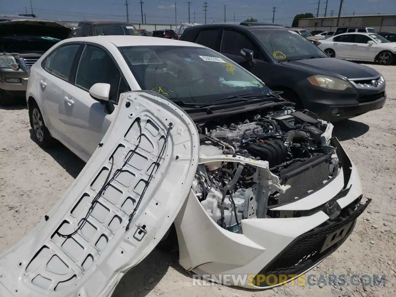 1 Photograph of a damaged car 5YFEPRAE8LP066838 TOYOTA COROLLA 2020