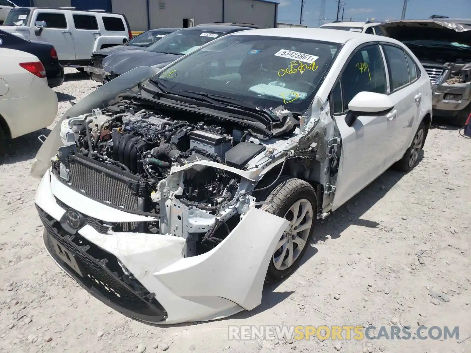 2 Photograph of a damaged car 5YFEPRAE8LP066838 TOYOTA COROLLA 2020