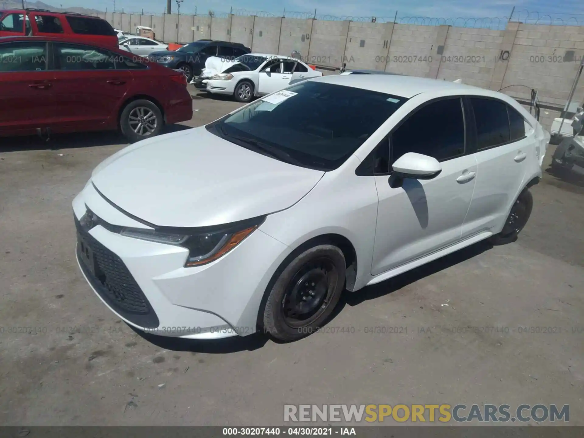 2 Photograph of a damaged car 5YFEPRAE8LP069495 TOYOTA COROLLA 2020