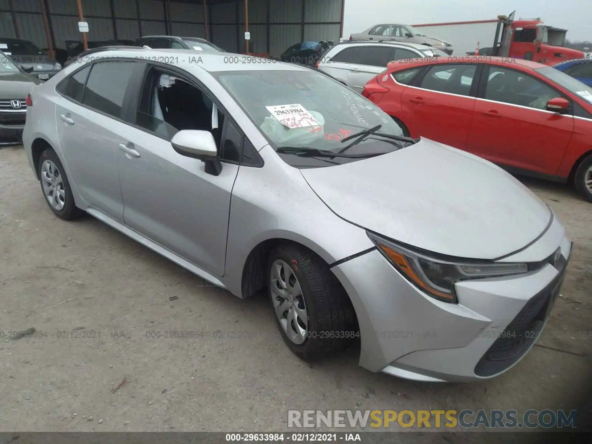 1 Photograph of a damaged car 5YFEPRAE8LP069917 TOYOTA COROLLA 2020