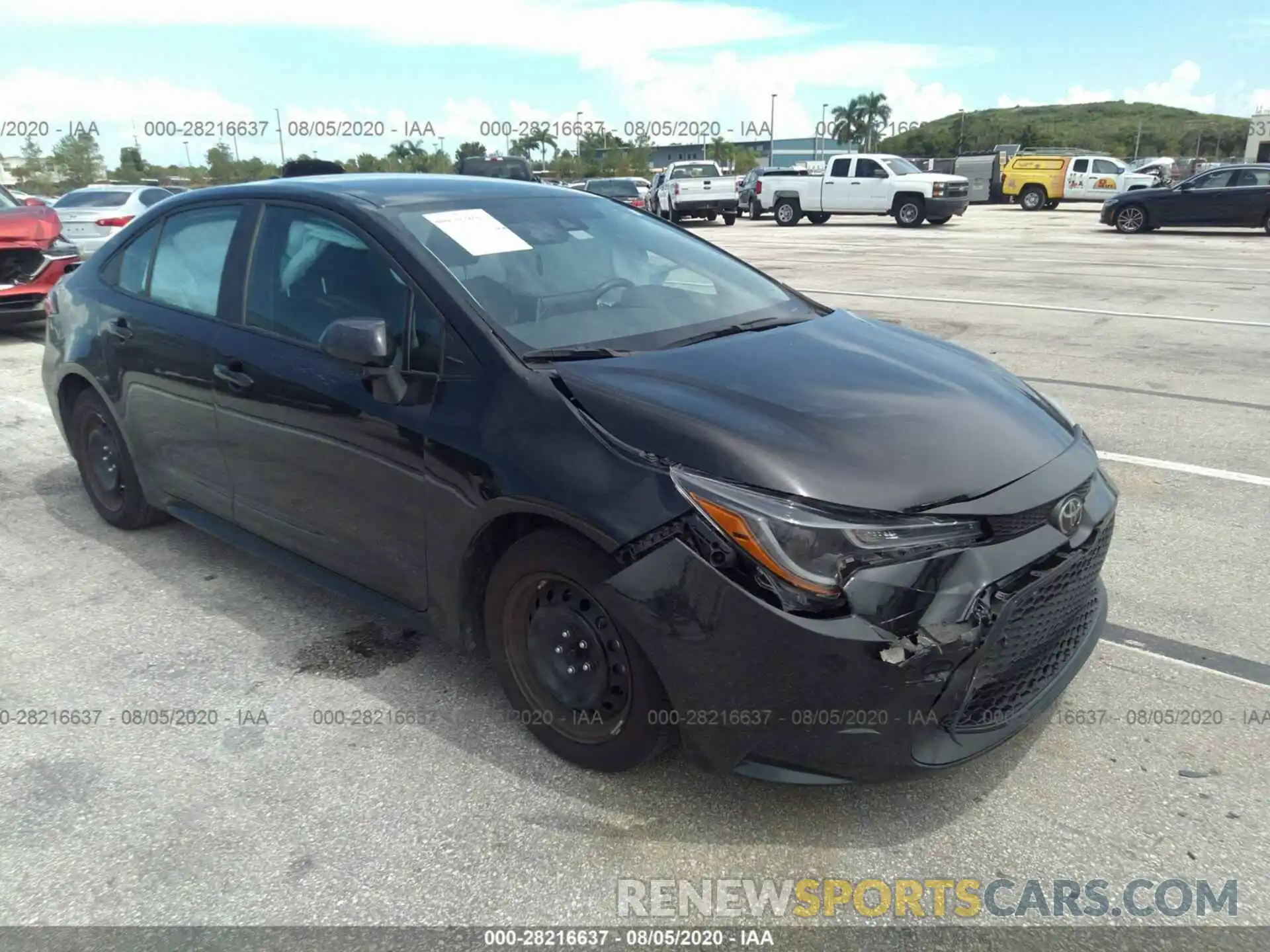 1 Photograph of a damaged car 5YFEPRAE8LP070873 TOYOTA COROLLA 2020