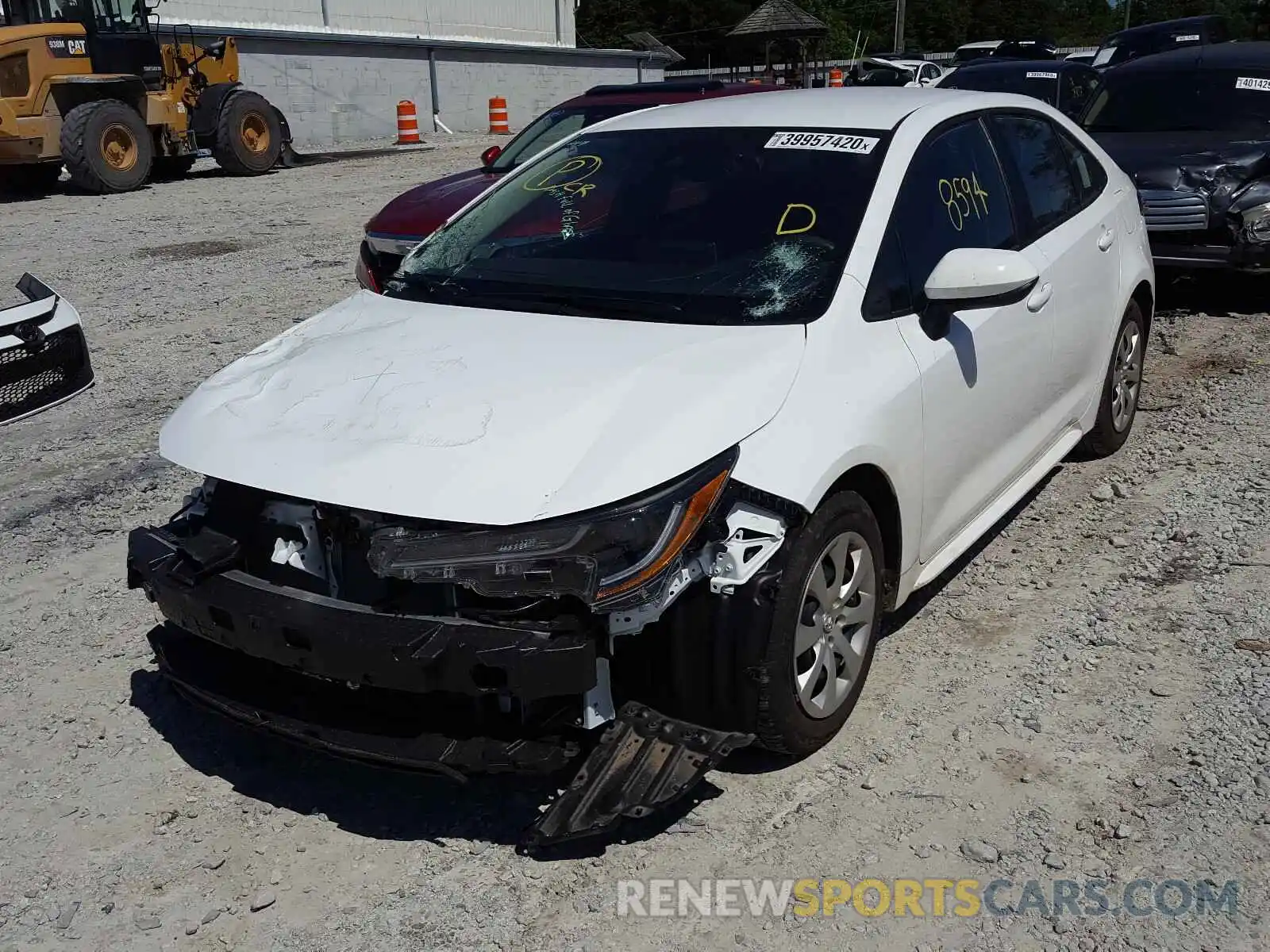 2 Photograph of a damaged car 5YFEPRAE8LP071120 TOYOTA COROLLA 2020