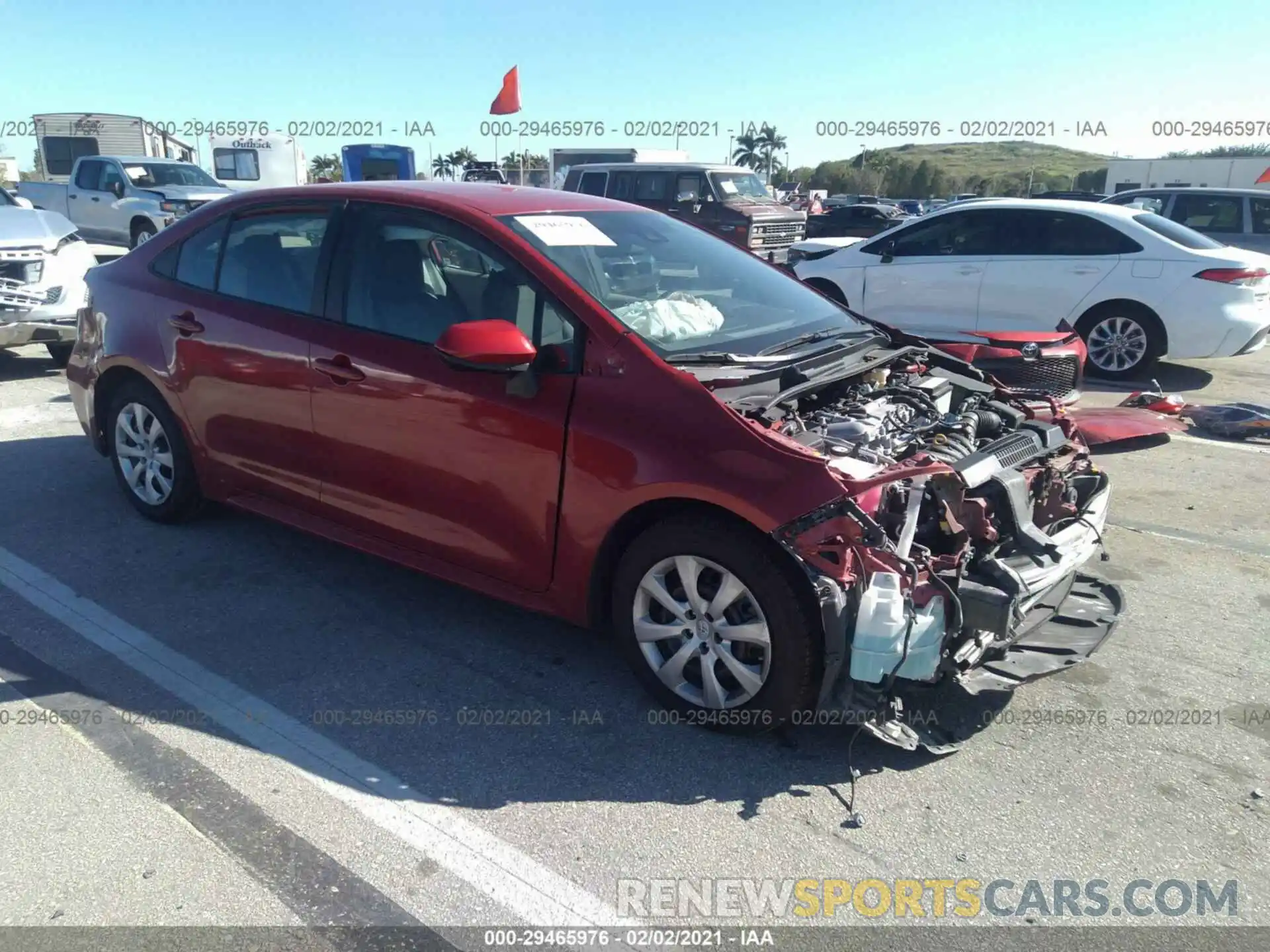 1 Photograph of a damaged car 5YFEPRAE8LP071859 TOYOTA COROLLA 2020