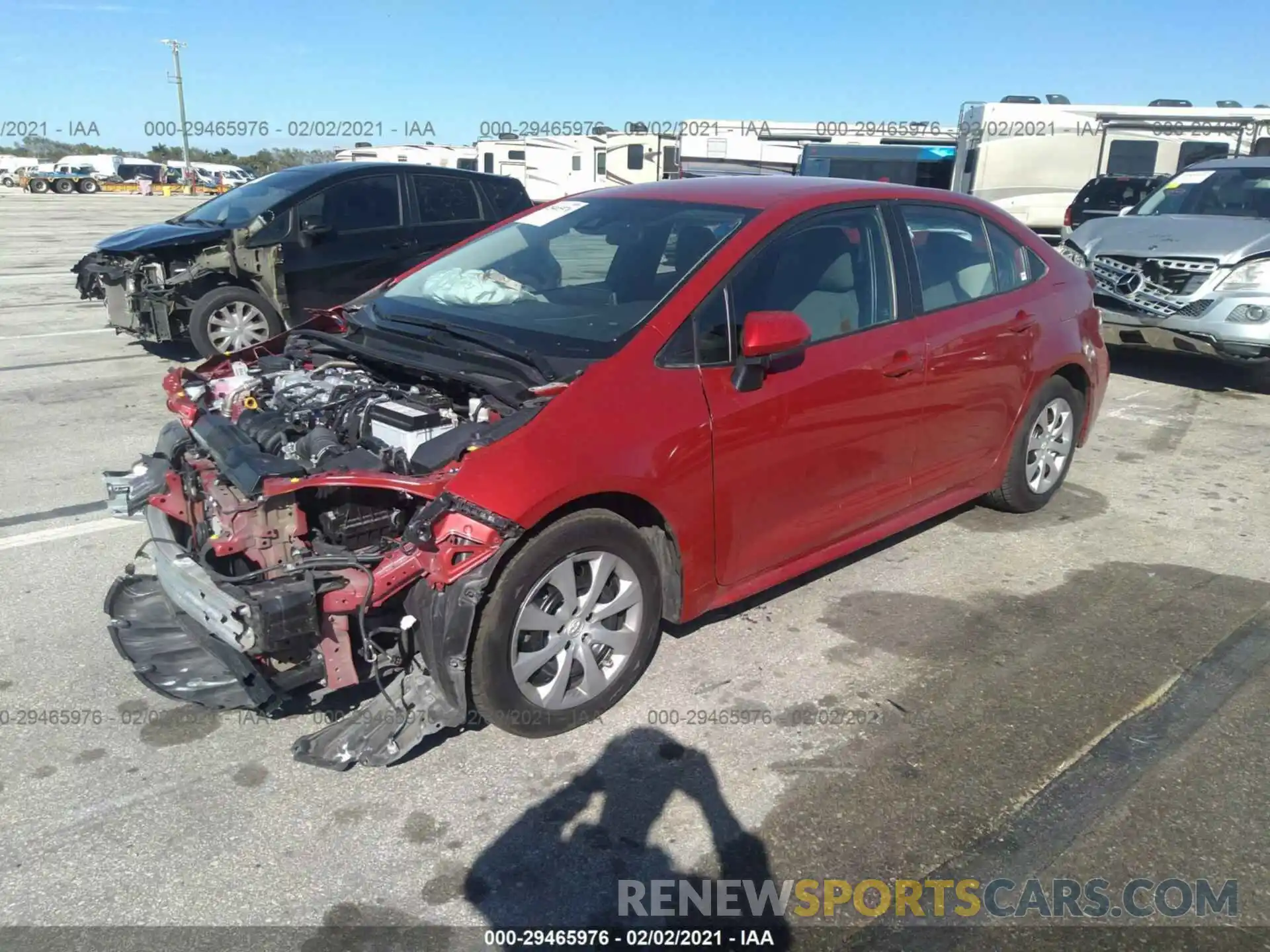 2 Photograph of a damaged car 5YFEPRAE8LP071859 TOYOTA COROLLA 2020