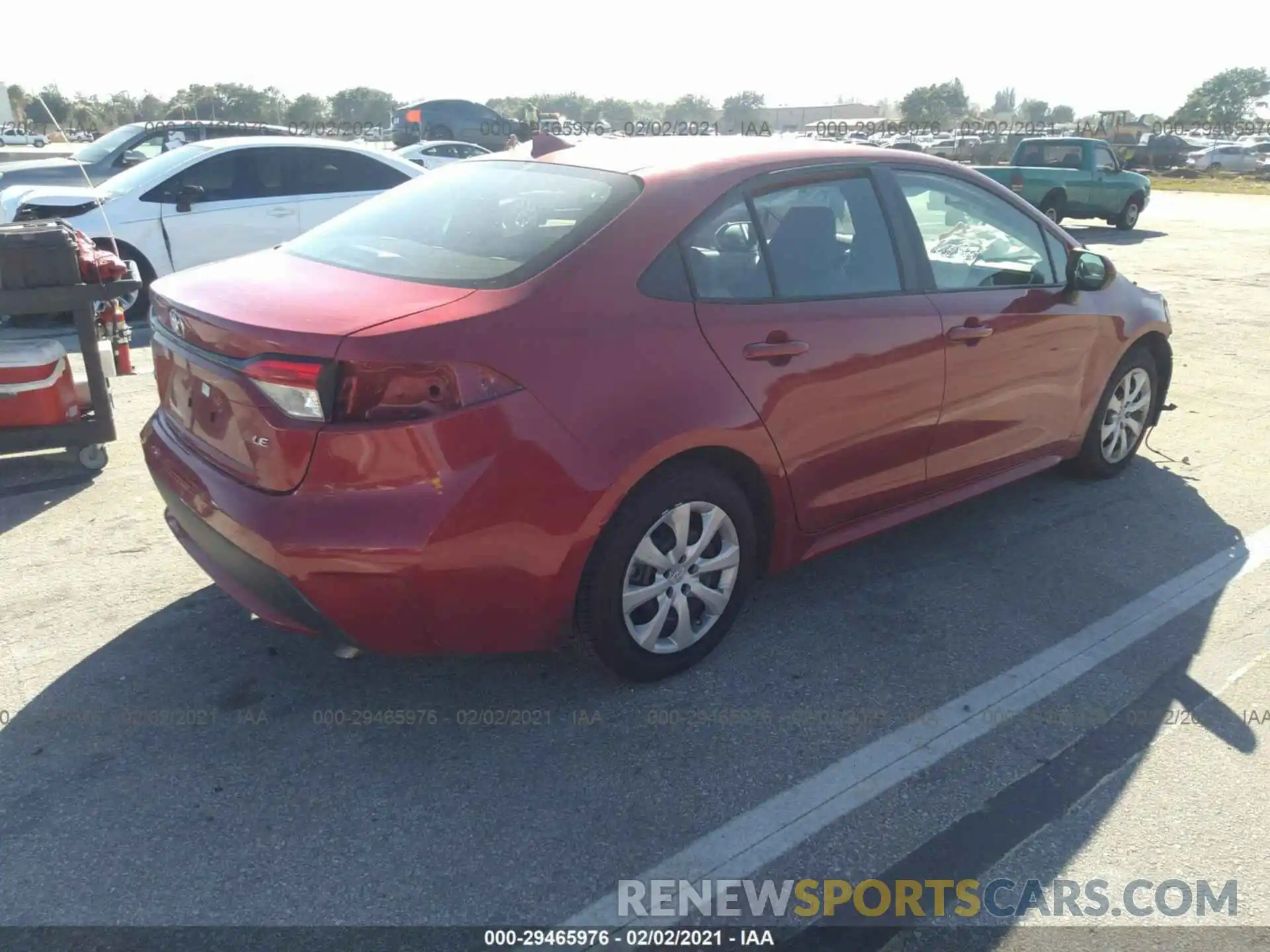 4 Photograph of a damaged car 5YFEPRAE8LP071859 TOYOTA COROLLA 2020