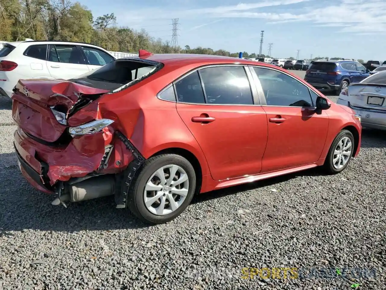 3 Photograph of a damaged car 5YFEPRAE8LP074048 TOYOTA COROLLA 2020