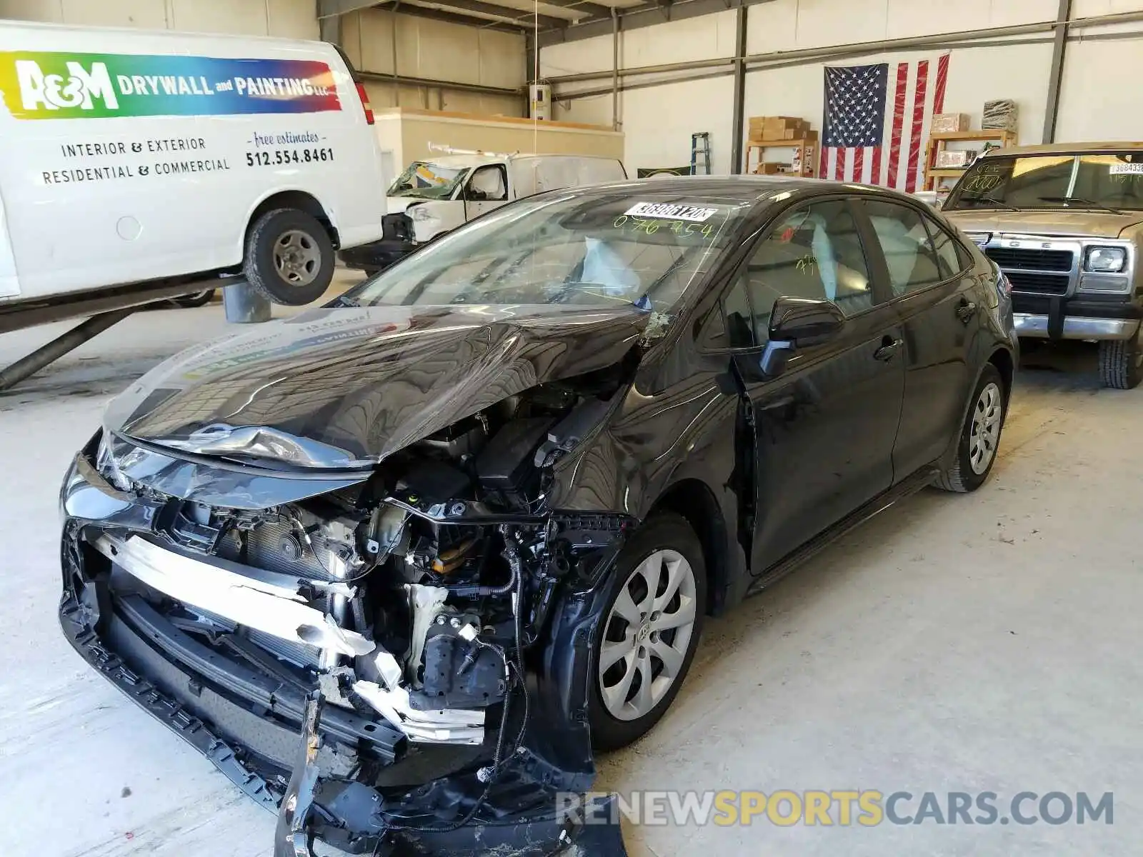 2 Photograph of a damaged car 5YFEPRAE8LP076754 TOYOTA COROLLA 2020