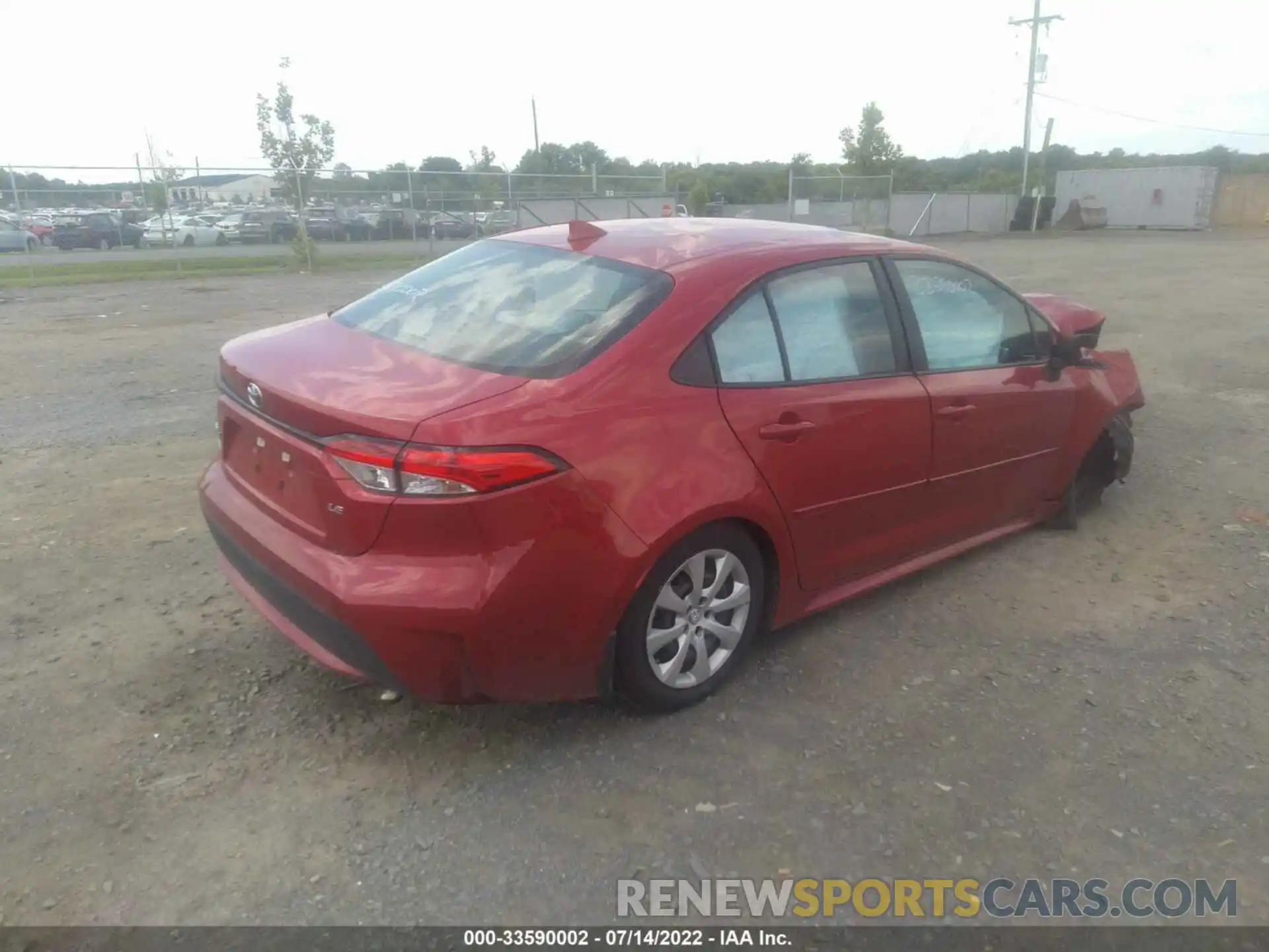 4 Photograph of a damaged car 5YFEPRAE8LP077323 TOYOTA COROLLA 2020