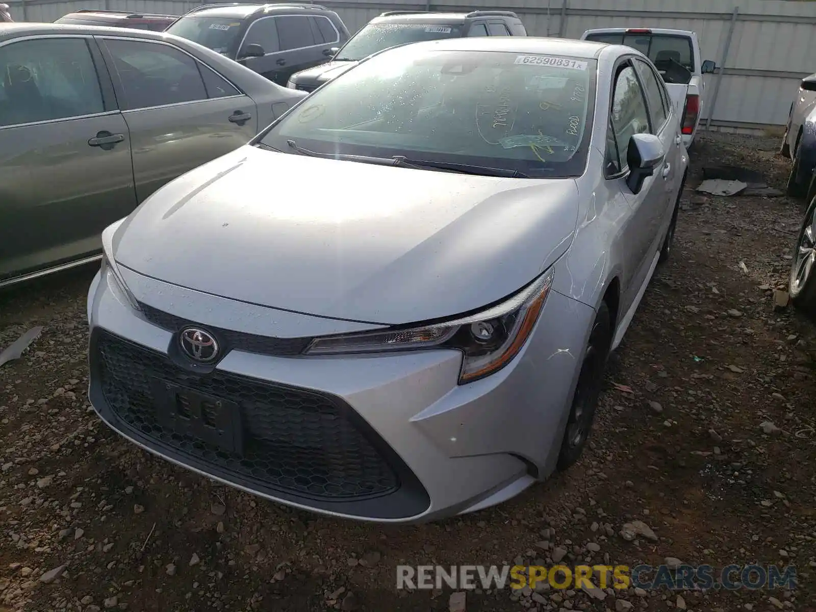 2 Photograph of a damaged car 5YFEPRAE8LP077659 TOYOTA COROLLA 2020