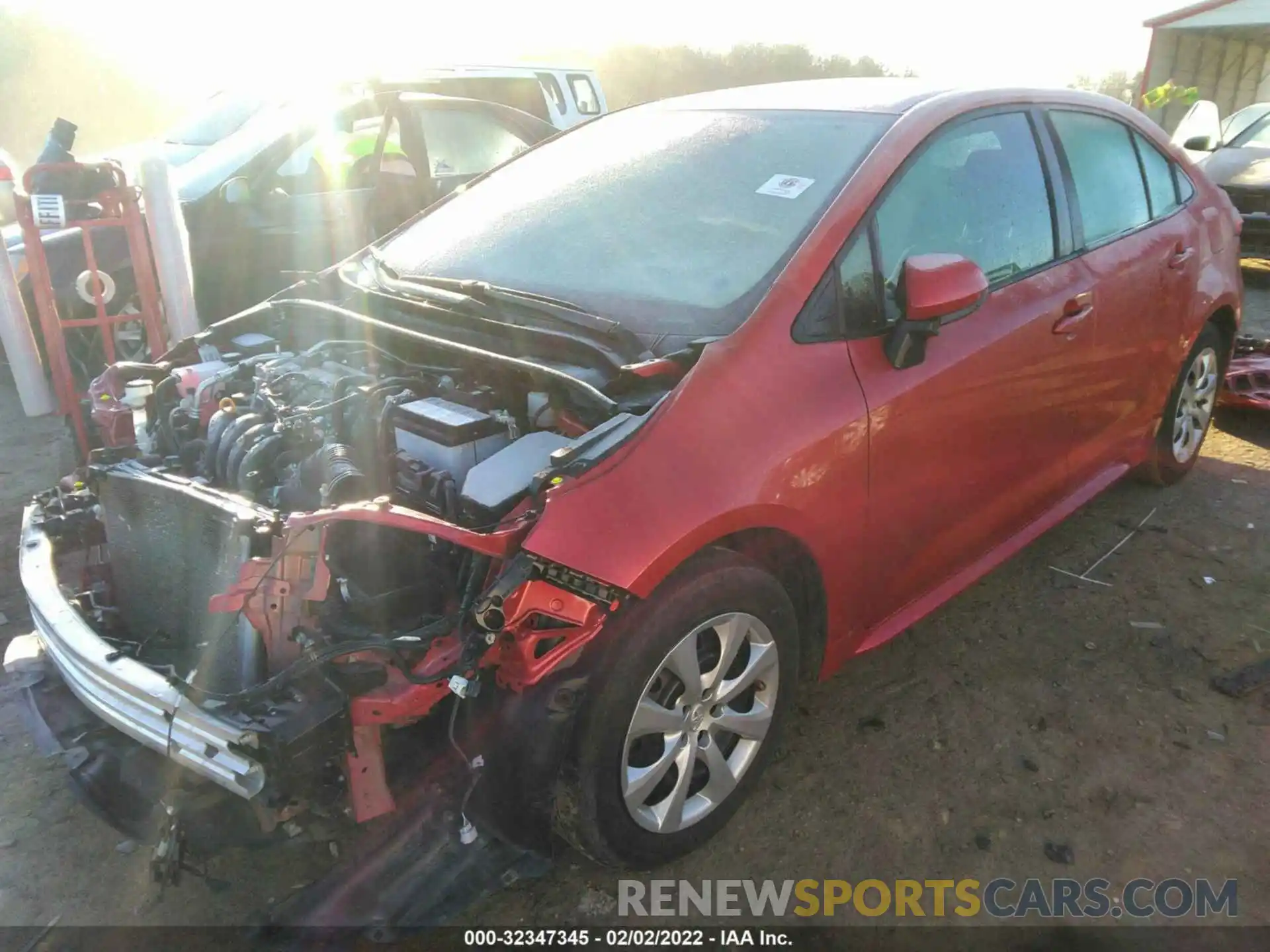 2 Photograph of a damaged car 5YFEPRAE8LP078553 TOYOTA COROLLA 2020