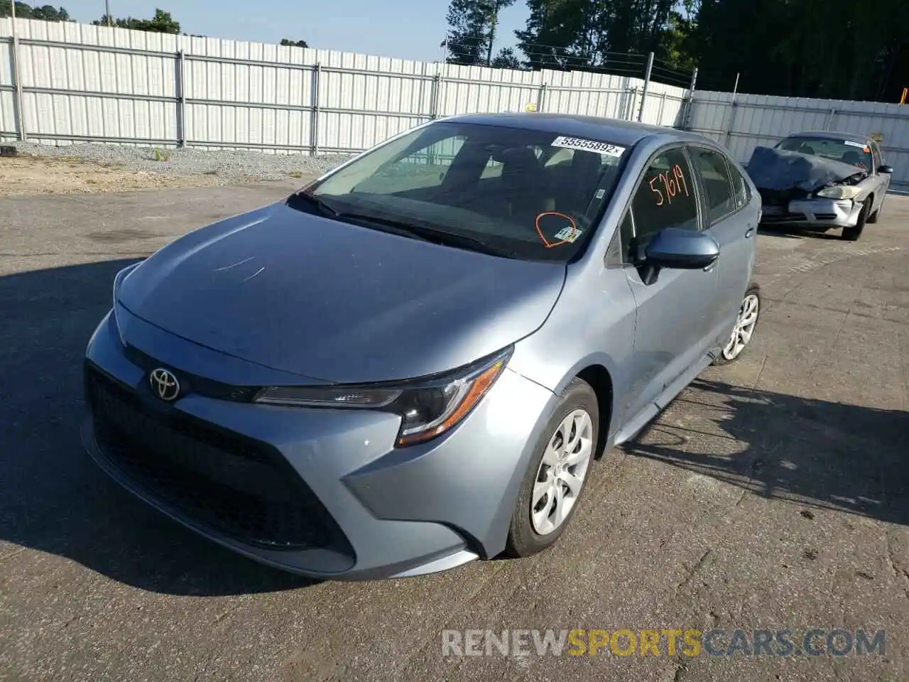 2 Photograph of a damaged car 5YFEPRAE8LP078780 TOYOTA COROLLA 2020