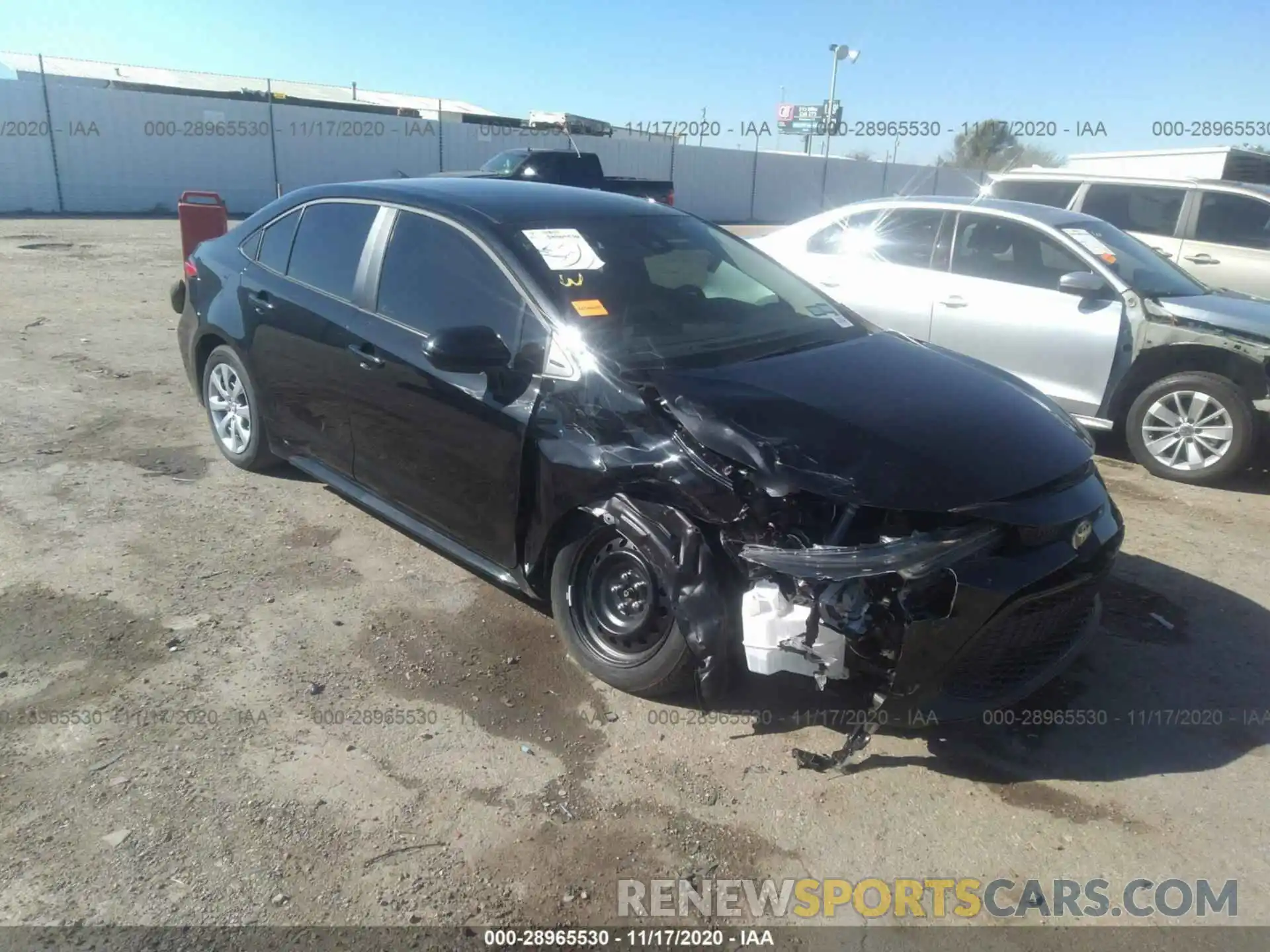 1 Photograph of a damaged car 5YFEPRAE8LP080254 TOYOTA COROLLA 2020