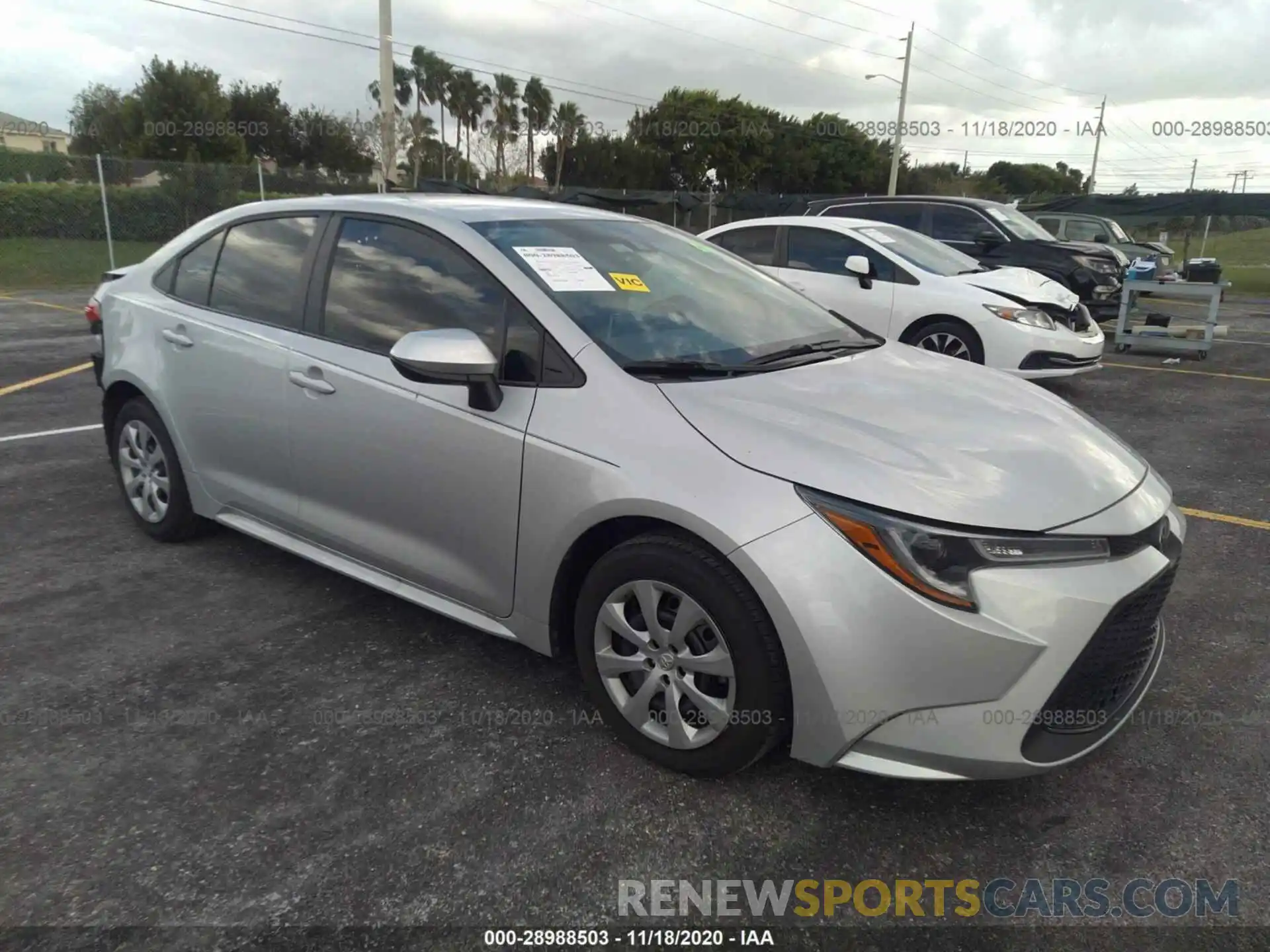 1 Photograph of a damaged car 5YFEPRAE8LP083025 TOYOTA COROLLA 2020