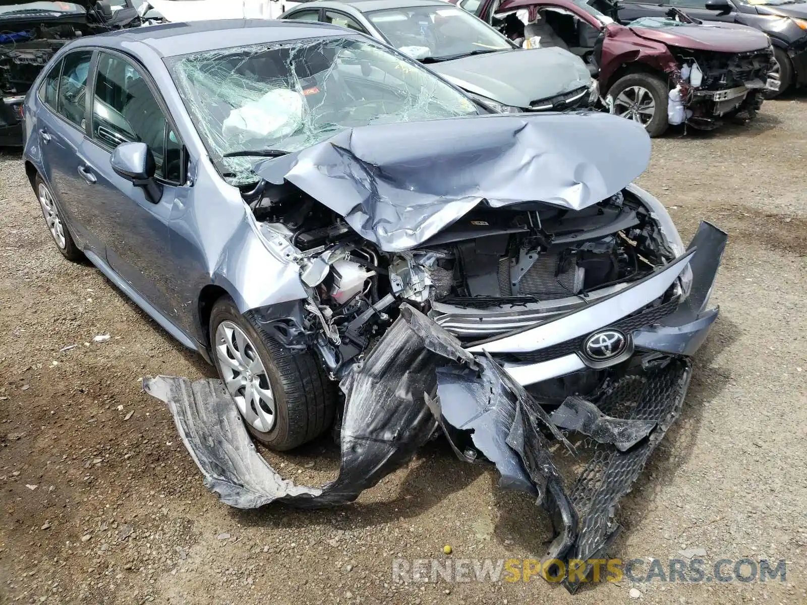 1 Photograph of a damaged car 5YFEPRAE8LP083591 TOYOTA COROLLA 2020