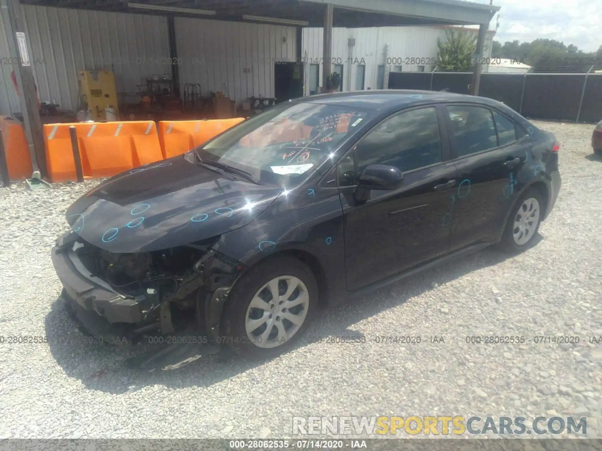 2 Photograph of a damaged car 5YFEPRAE8LP083980 TOYOTA COROLLA 2020