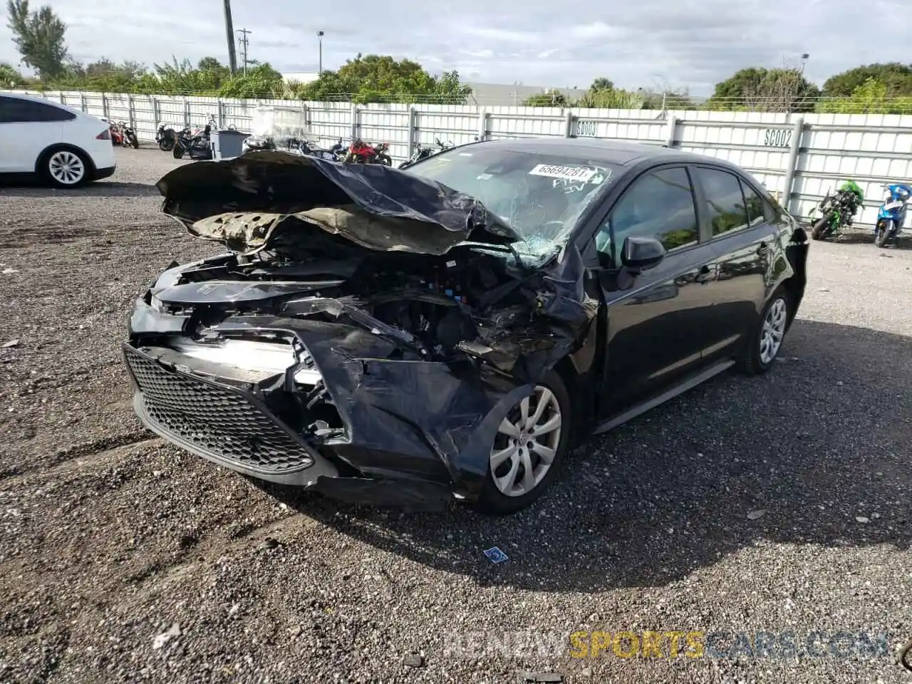 2 Photograph of a damaged car 5YFEPRAE8LP084921 TOYOTA COROLLA 2020