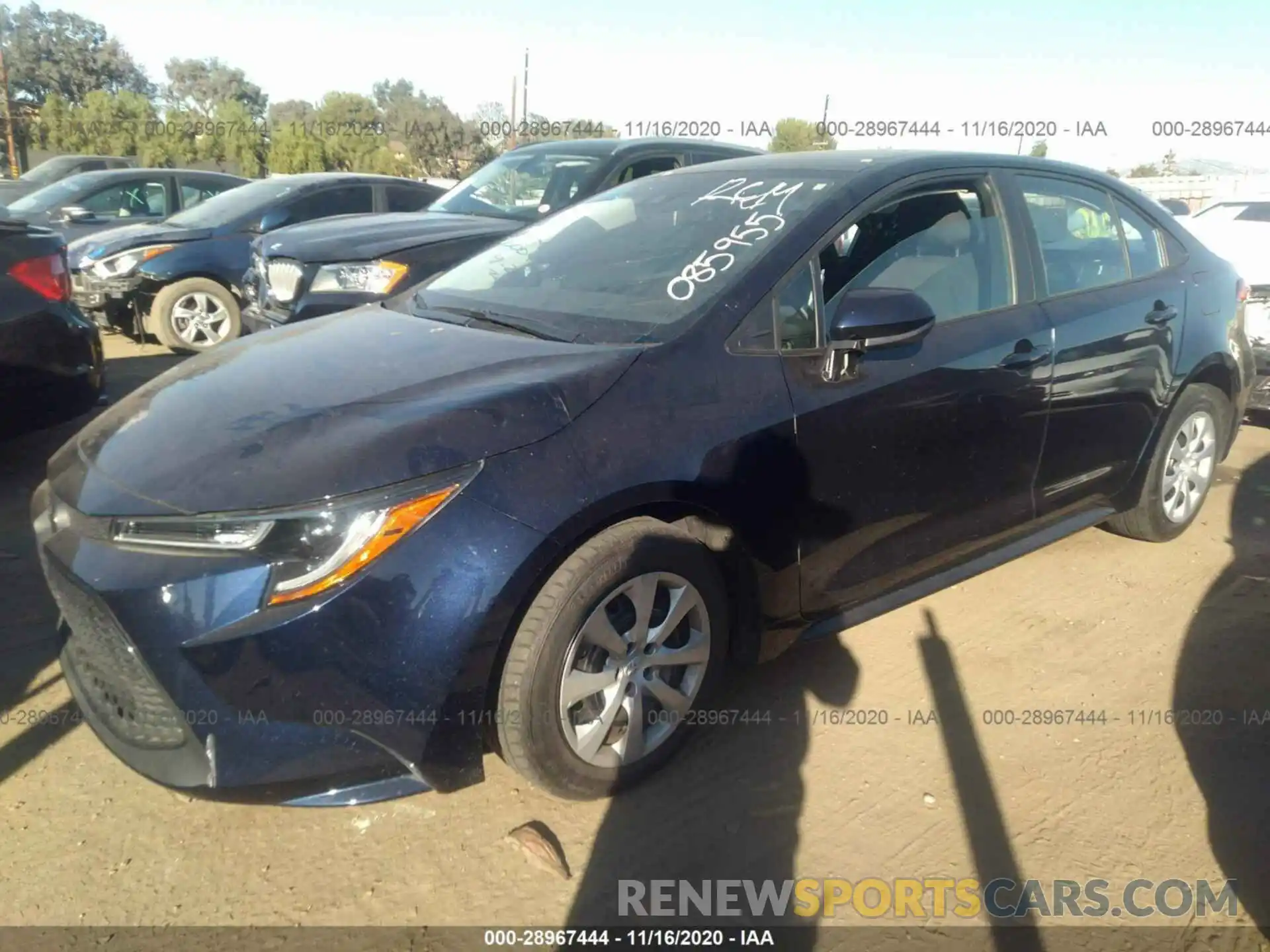 2 Photograph of a damaged car 5YFEPRAE8LP085955 TOYOTA COROLLA 2020