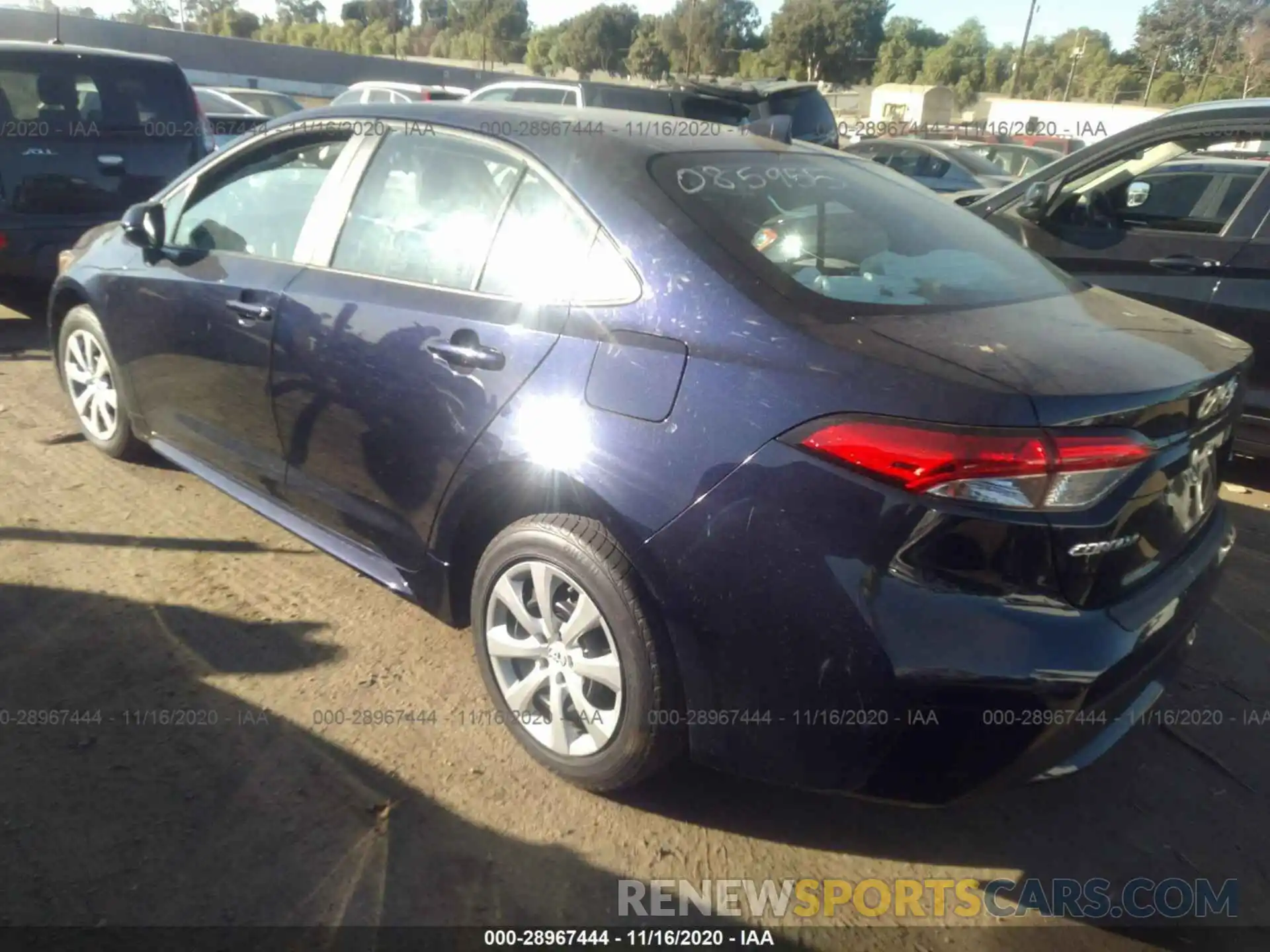 3 Photograph of a damaged car 5YFEPRAE8LP085955 TOYOTA COROLLA 2020