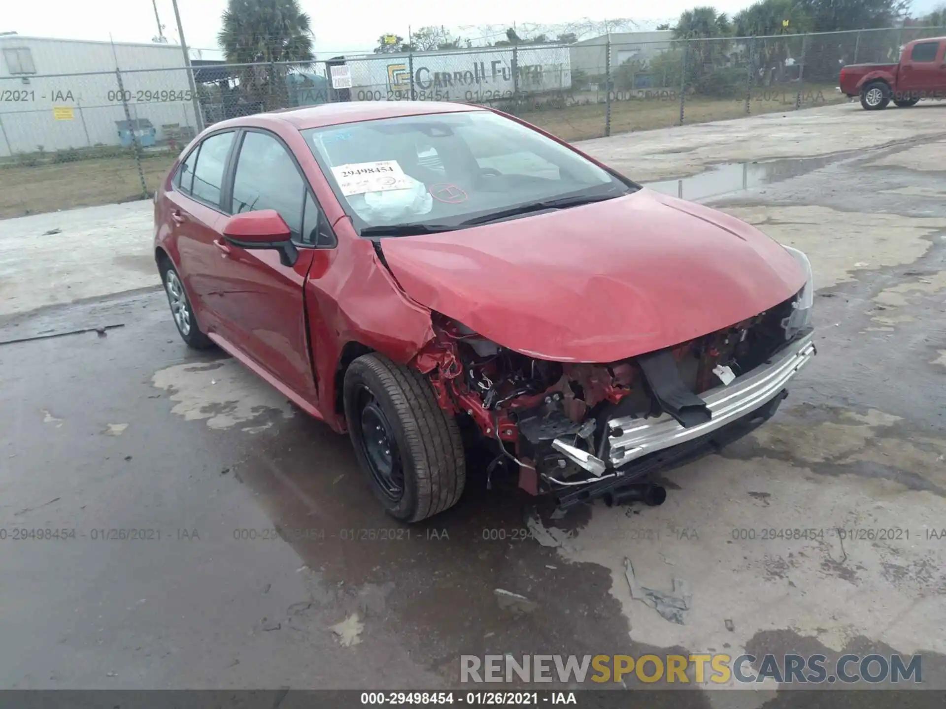 1 Photograph of a damaged car 5YFEPRAE8LP086684 TOYOTA COROLLA 2020