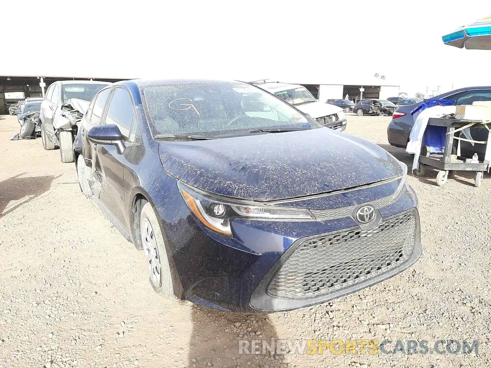 1 Photograph of a damaged car 5YFEPRAE8LP088323 TOYOTA COROLLA 2020