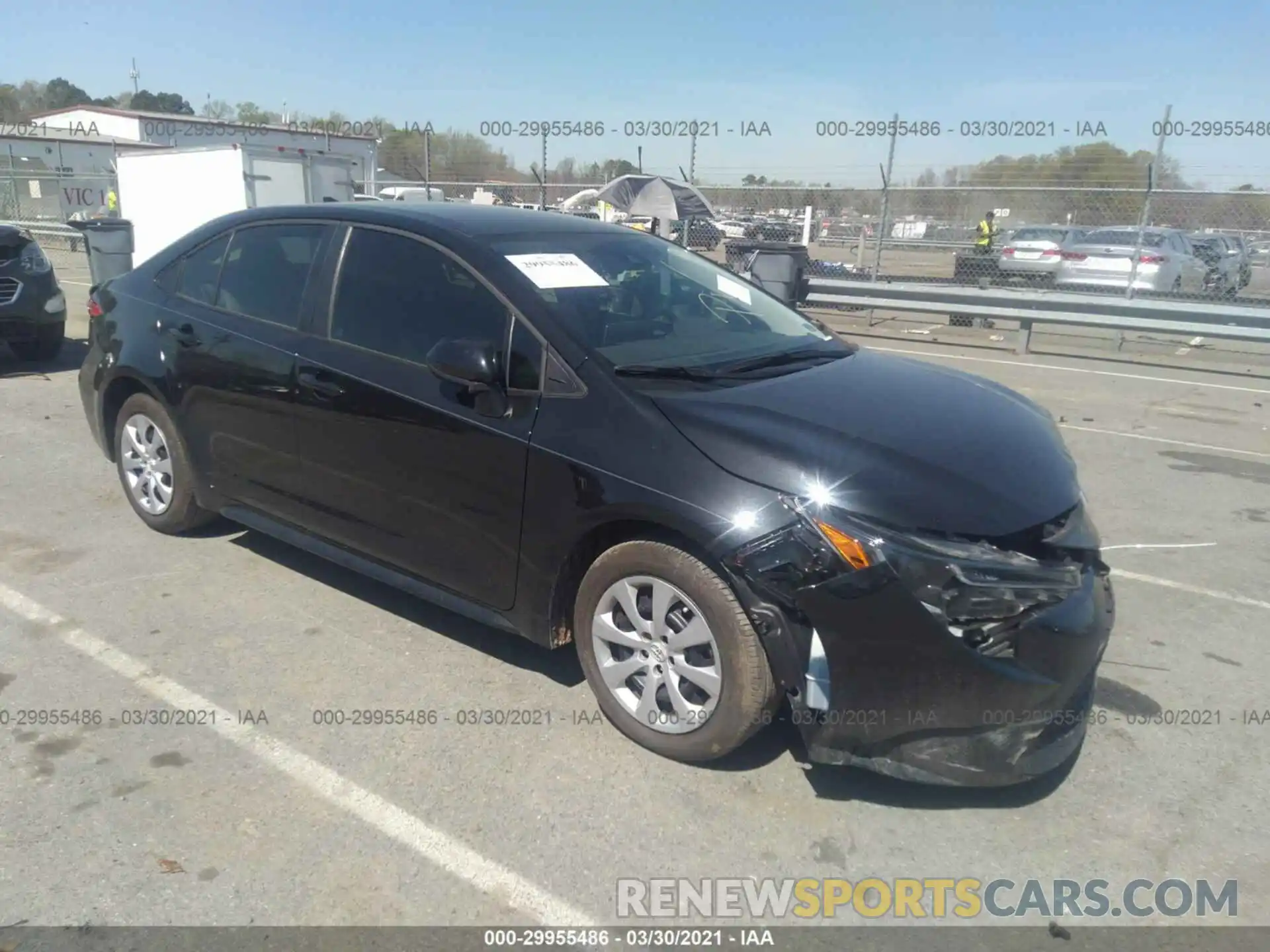 1 Photograph of a damaged car 5YFEPRAE8LP088533 TOYOTA COROLLA 2020